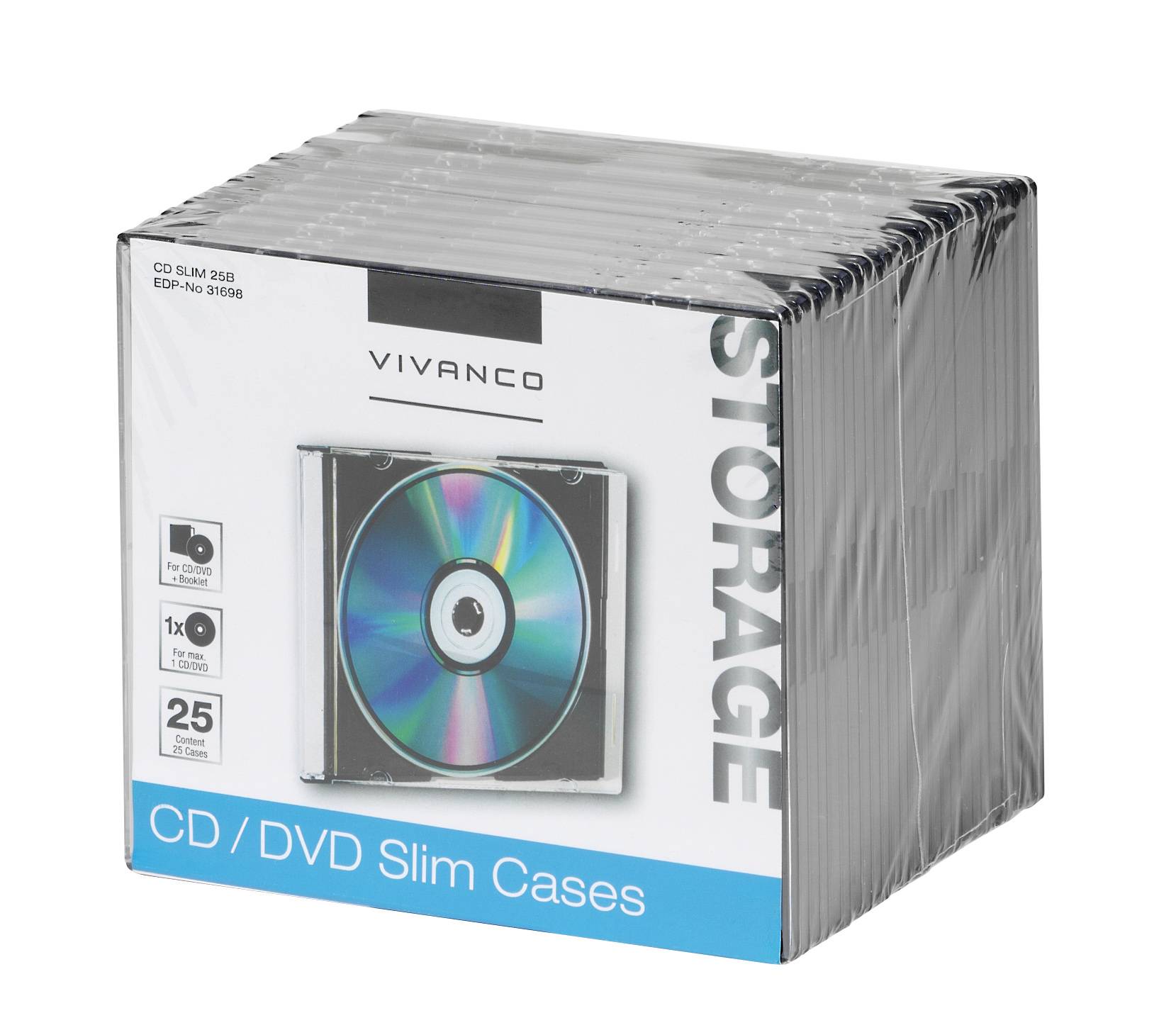 25 custodie sottili per CD/DVD-1