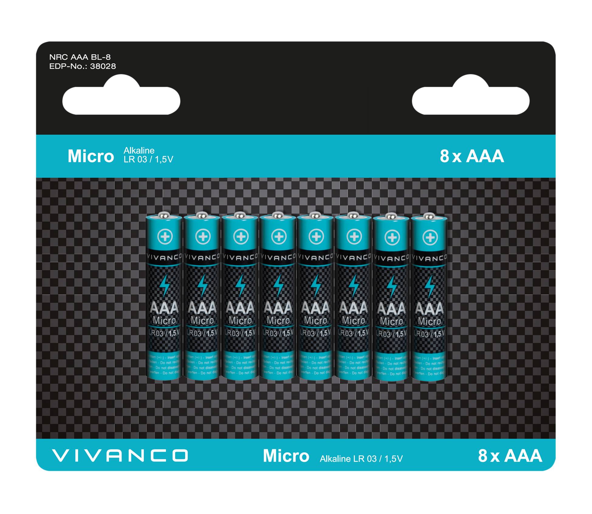 Batterie Alcaline, AAA, 1,5V, confezione da 8 pz.-1