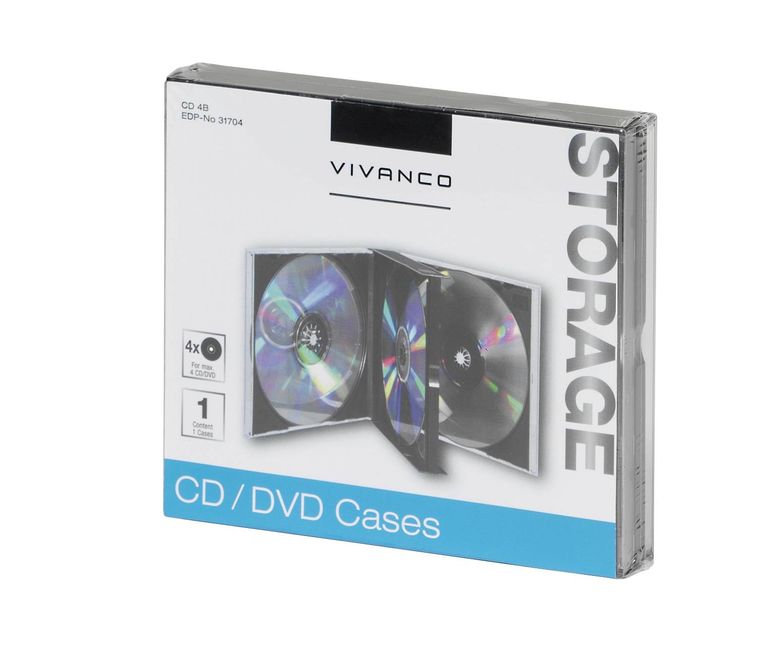 Custodia CD/DVD per 4 dischi-1