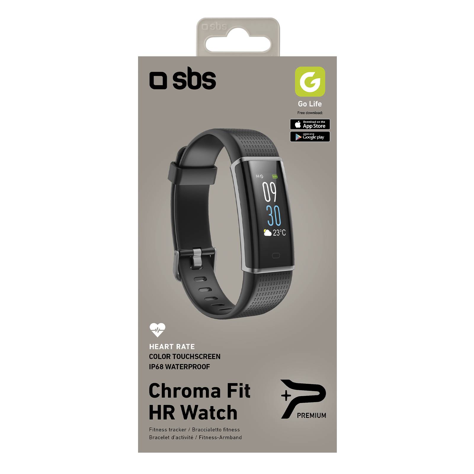 Chroma Fit HR Watch fitness tracker per il monitoraggio dell’attività sportiva con controllo della frequenza cardiaca,-1