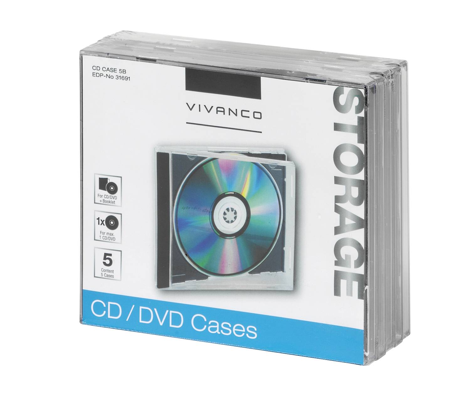 5 custodie sottili per CD/DVD-1