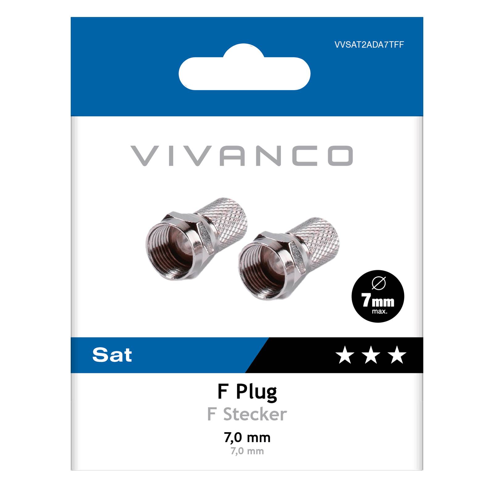Connettori F da 7,0 mm, set da 2 pz.-1