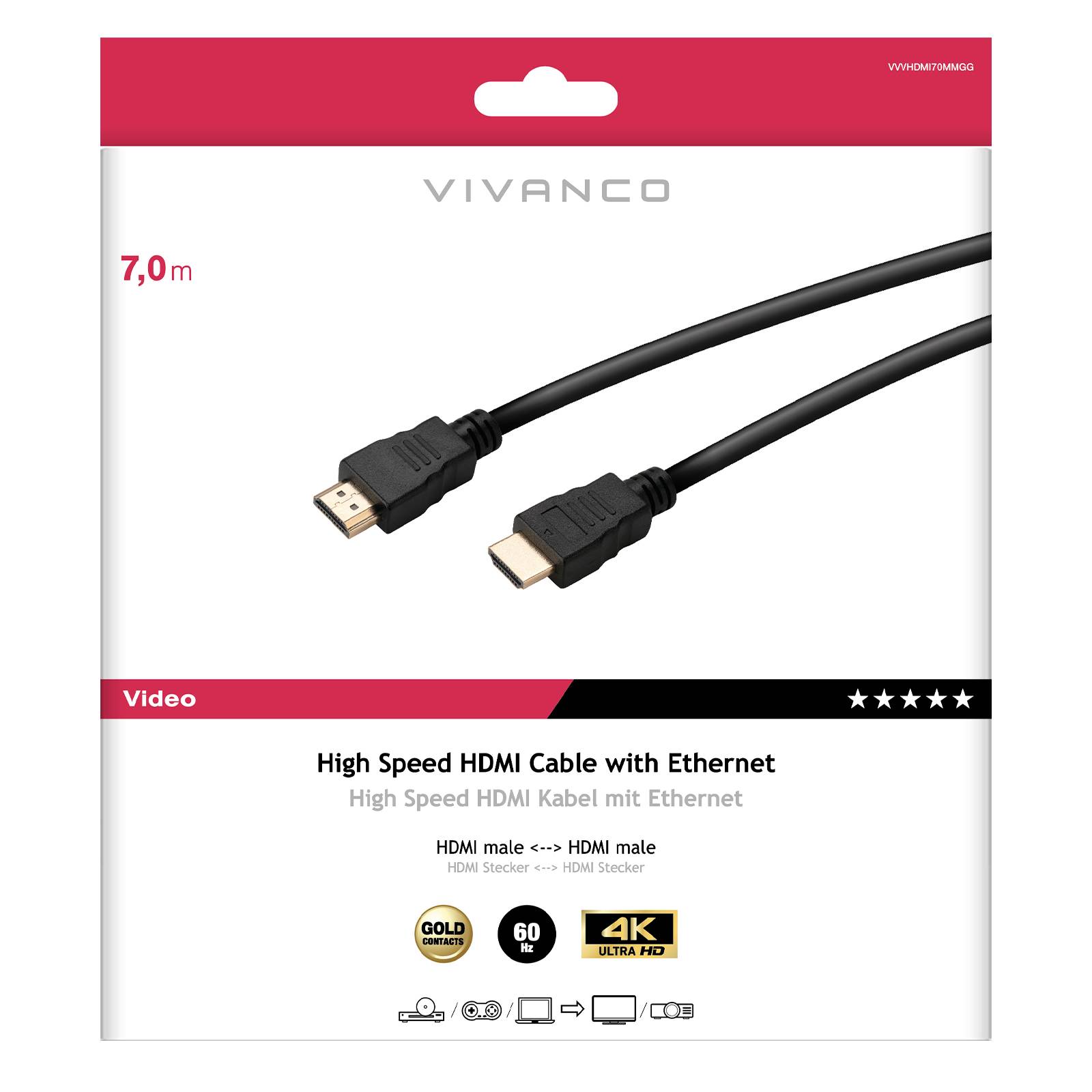 Cavo HDMI 2.0 placcato oro-1