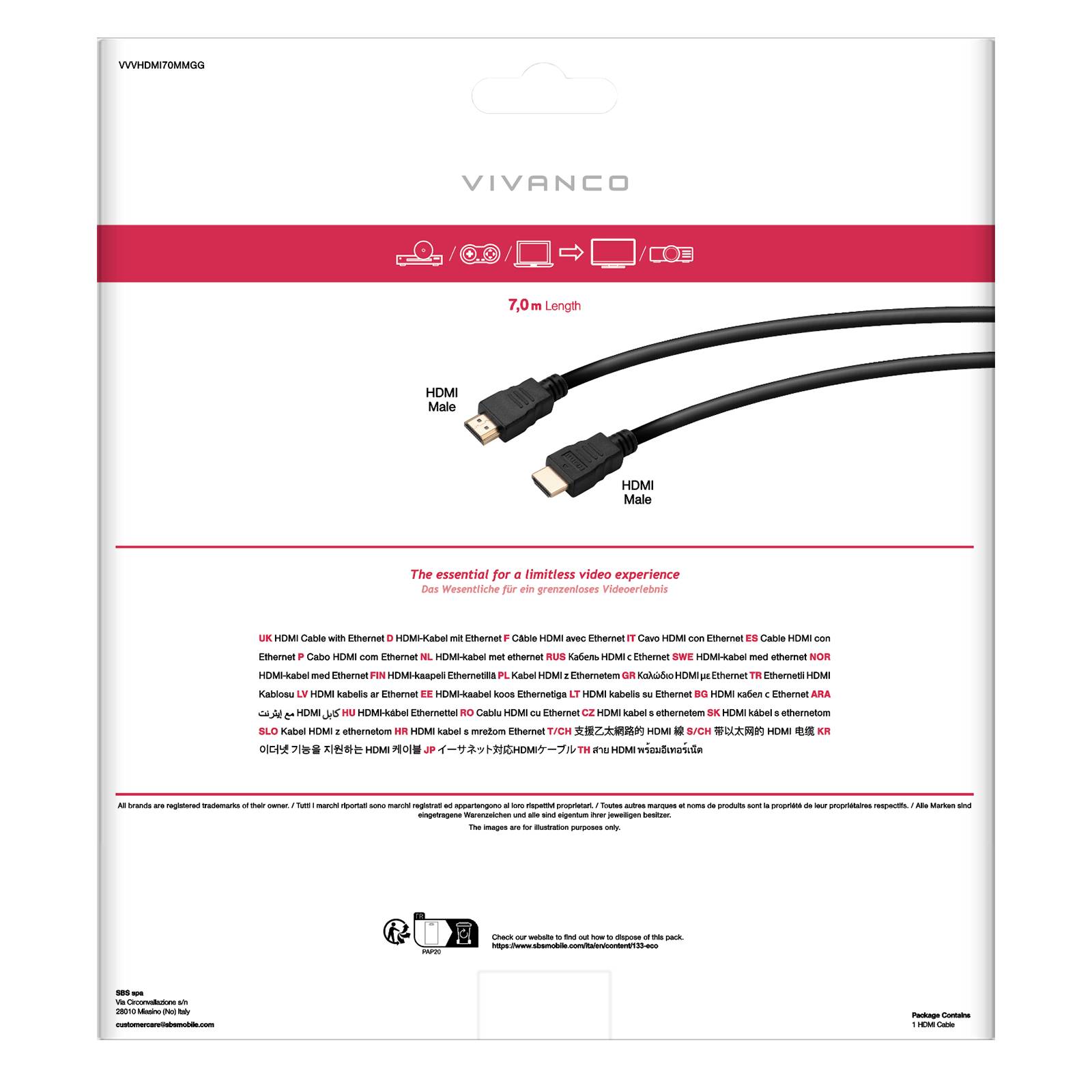 Cavo HDMI 2.0 placcato oro-2