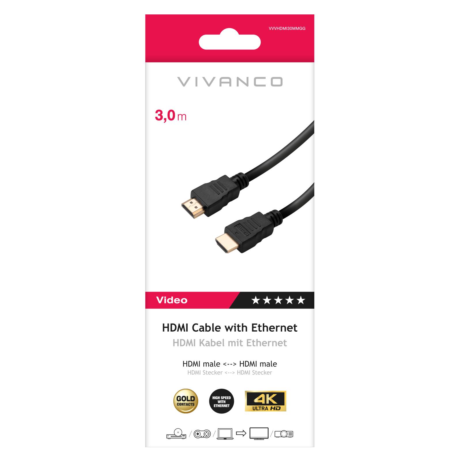 Cavo HDMI ad alta velocità con Ethernet-1