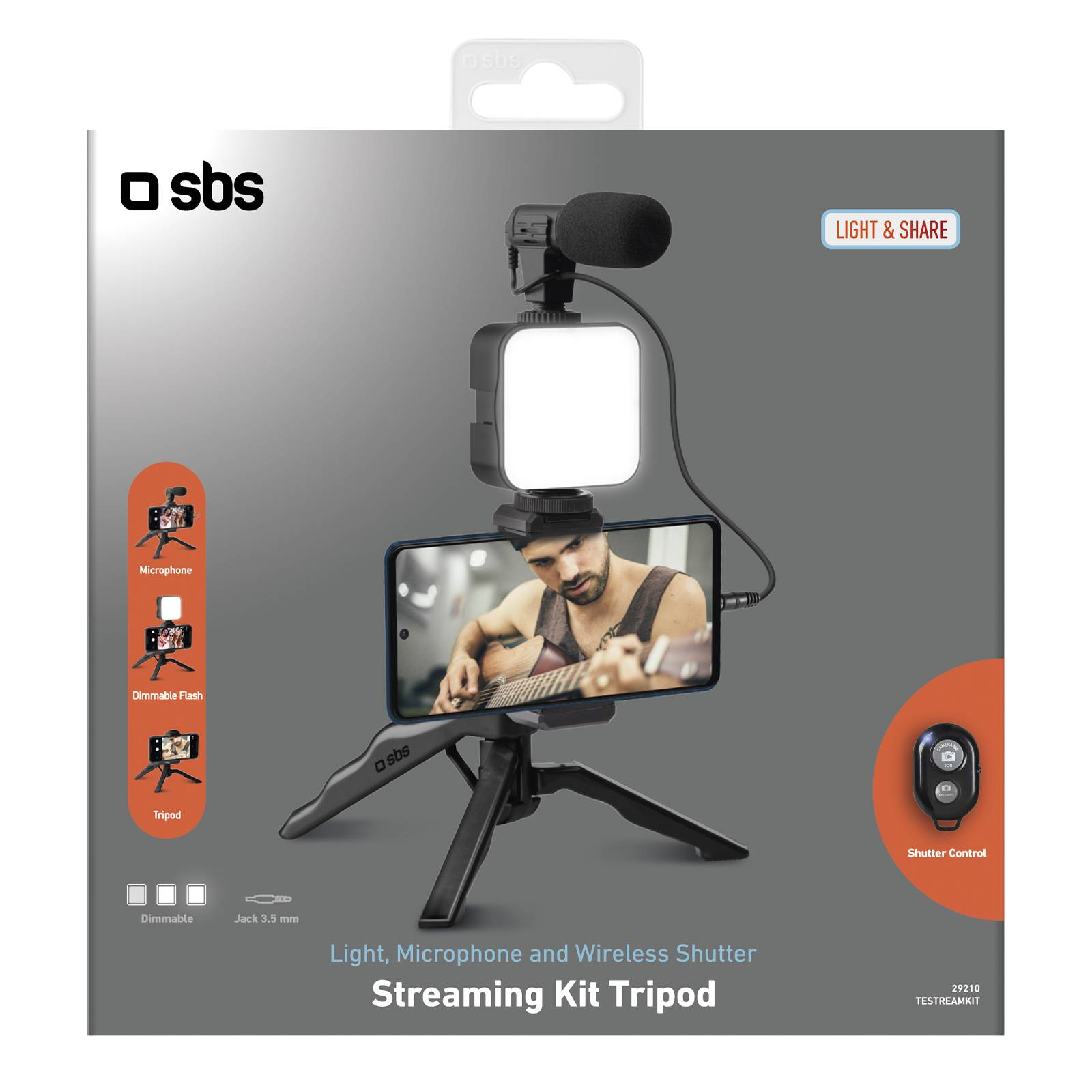Kit Treppiede pocket con luce LED e microfono-1