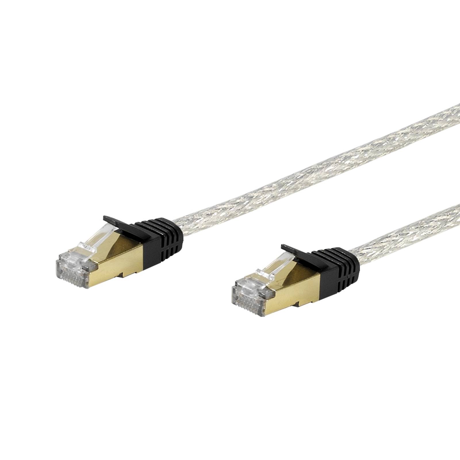 Cavo di rete per PC UTP, cat 6, connettori RJ45, colore trasparente, lungo 5 m-0