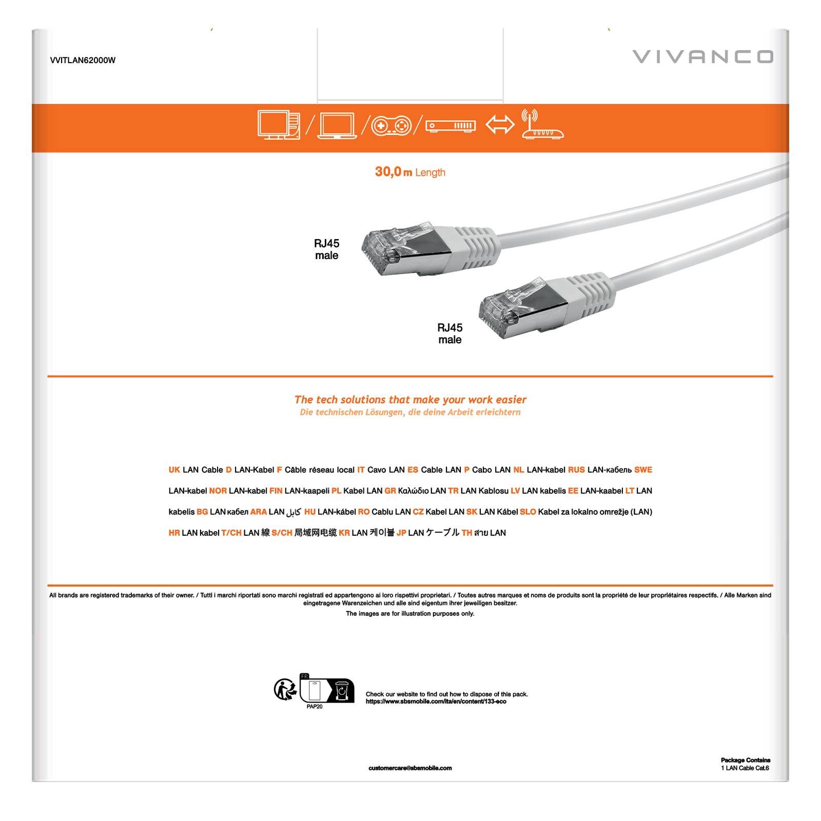Cavo di rete cat 6 connessione stabile e affidabile con schermatura completa e connettori RJ45-1