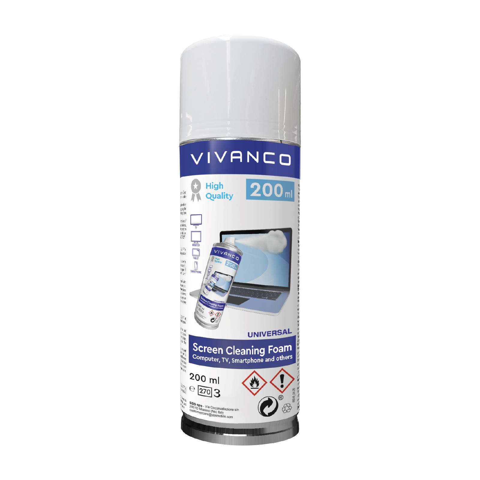 Schiuma per schermi di pc, tv e smartphone da 200ml-0