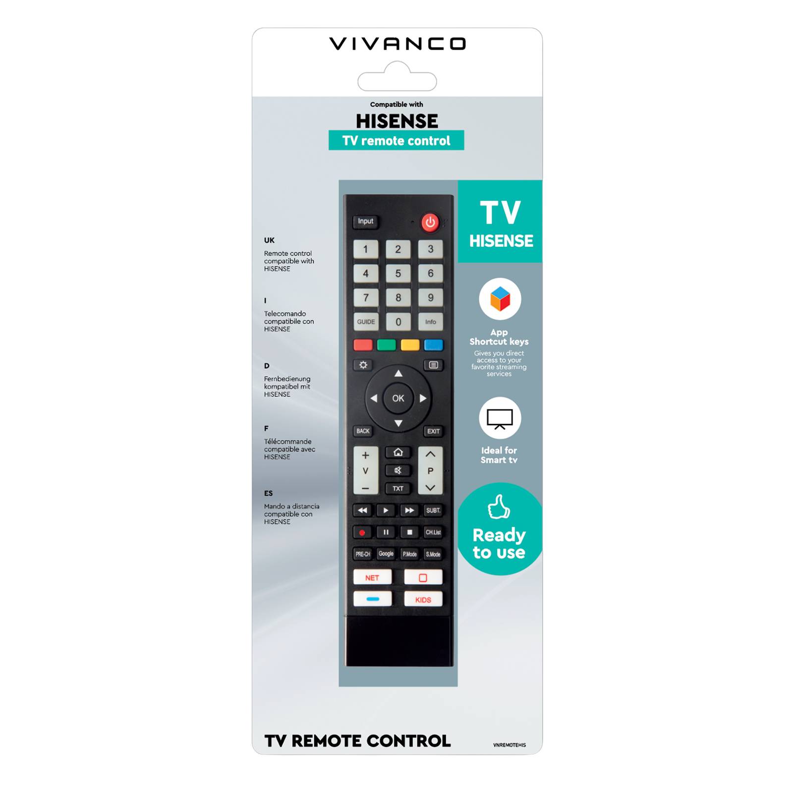 Telecomando per TV e Smart TV Hisense-1
