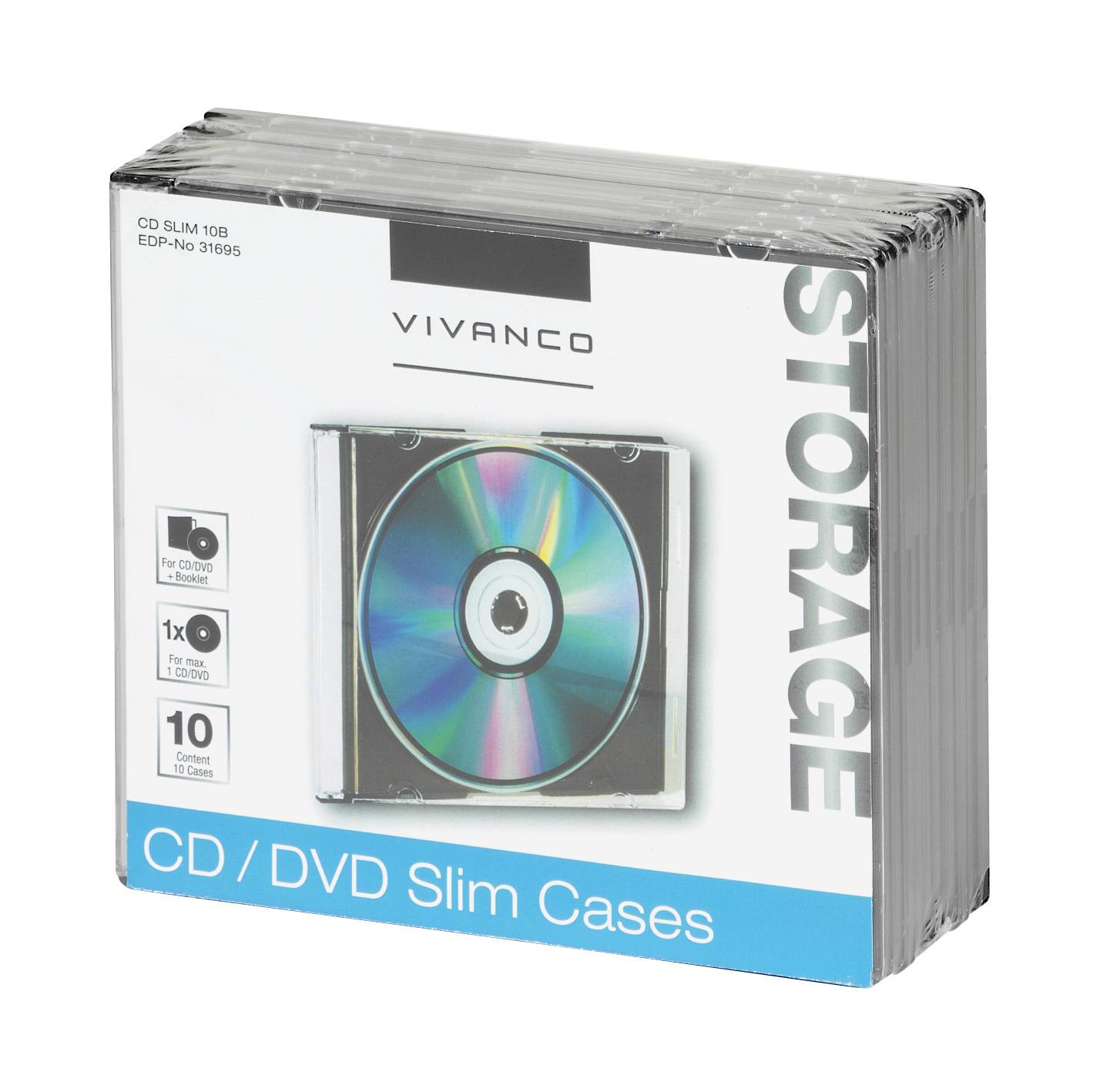 10 custodie sottili per CD/DVD-1