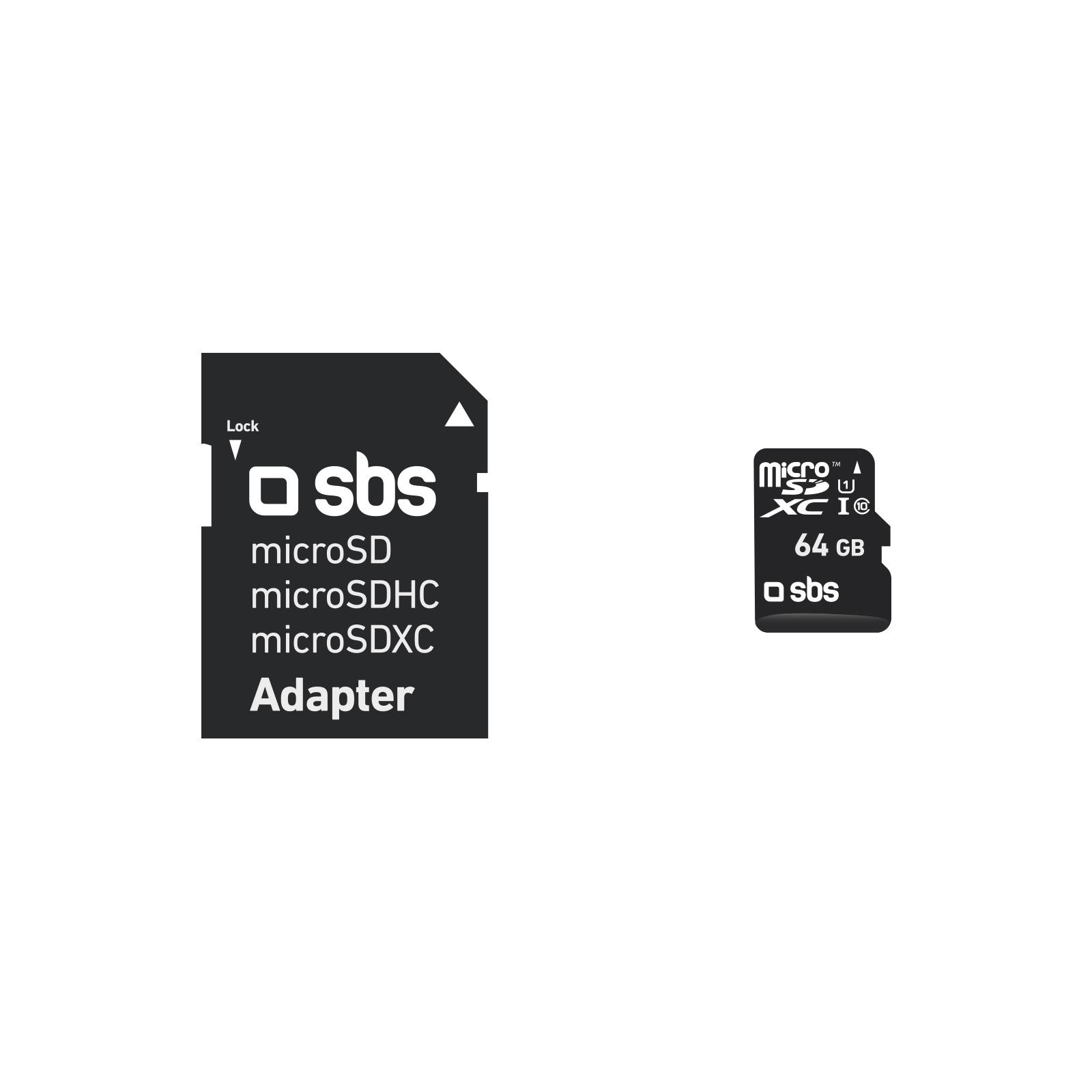 Micro SDXC 64 GB Classe 10 con adattatore-0