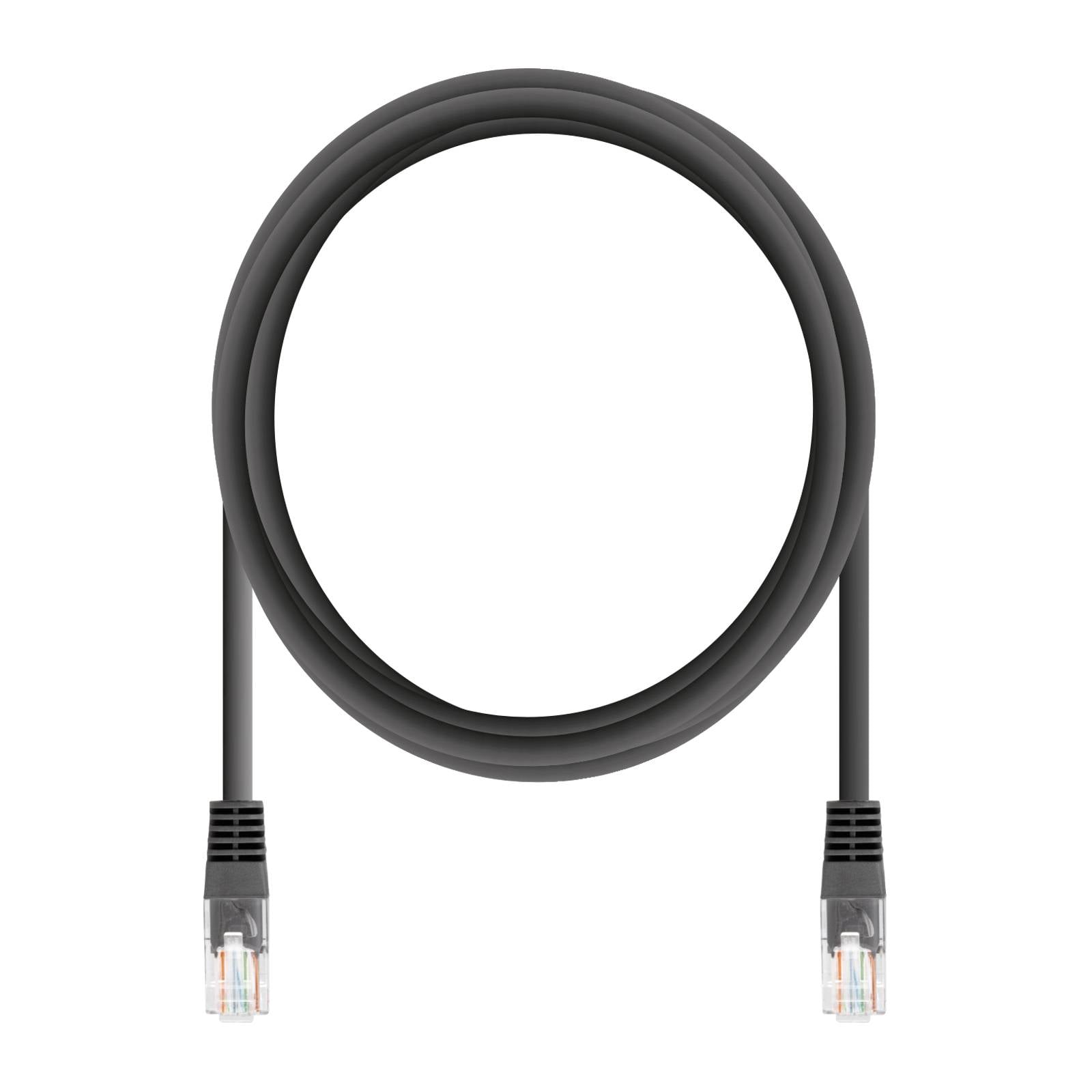 Cavo di rete per PC UTP cat 5e colore grigio, connettori RJ45, colore grigio, lungo 10 m-0