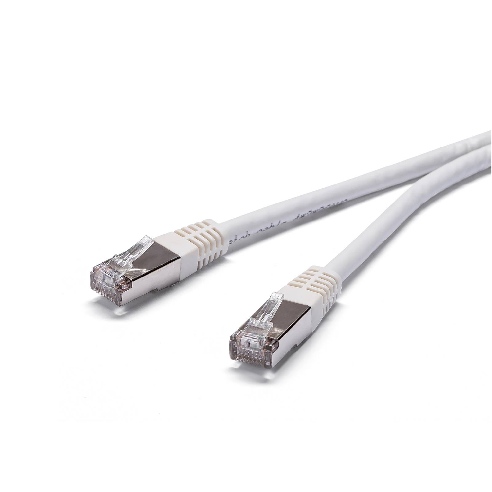 Cavo di rete per PC UTP cat 5e colore bianco, connettori RJ45, lungo 3 m-0