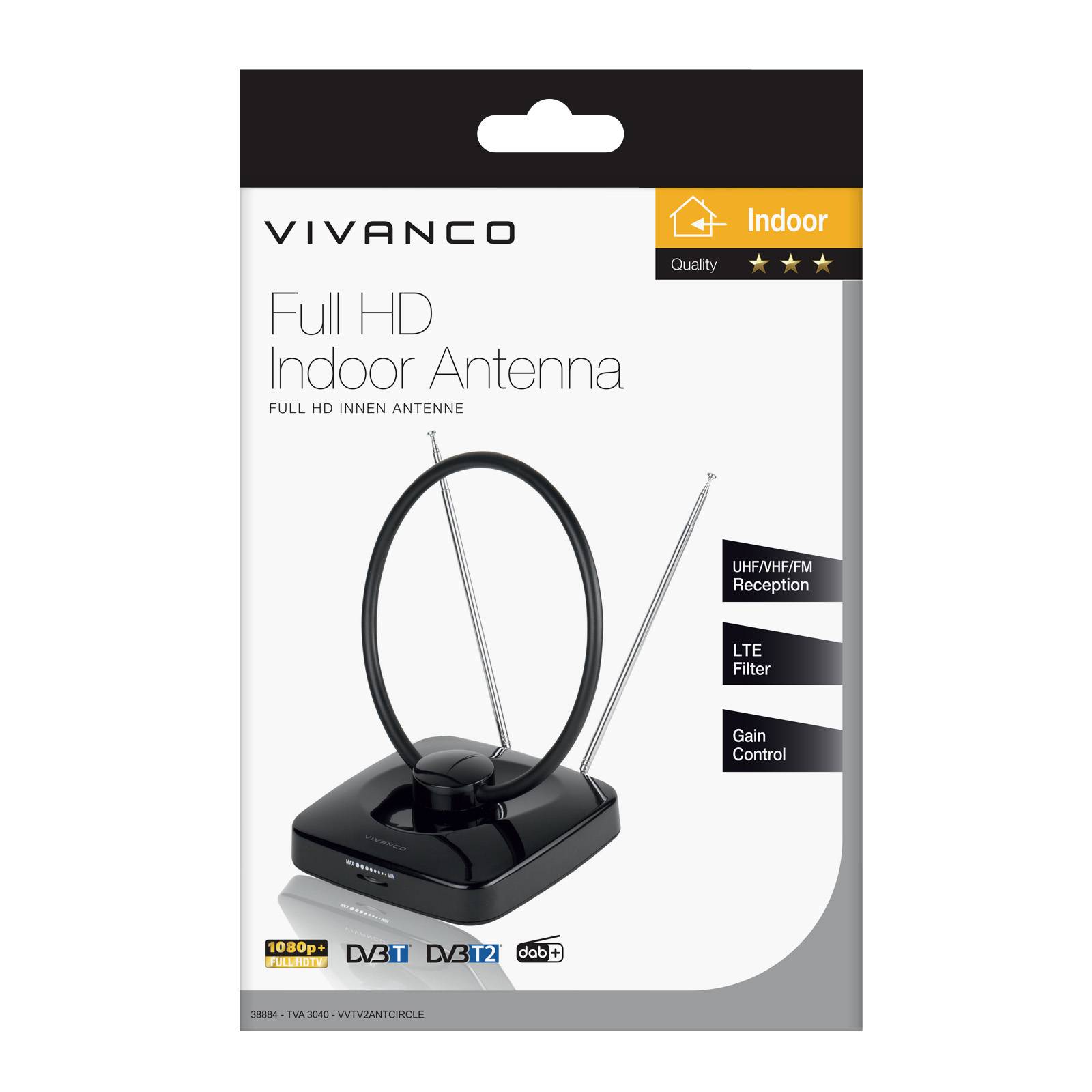 Antenna Full HD da interno, filtro LTE, cavo da 1,5 m-1