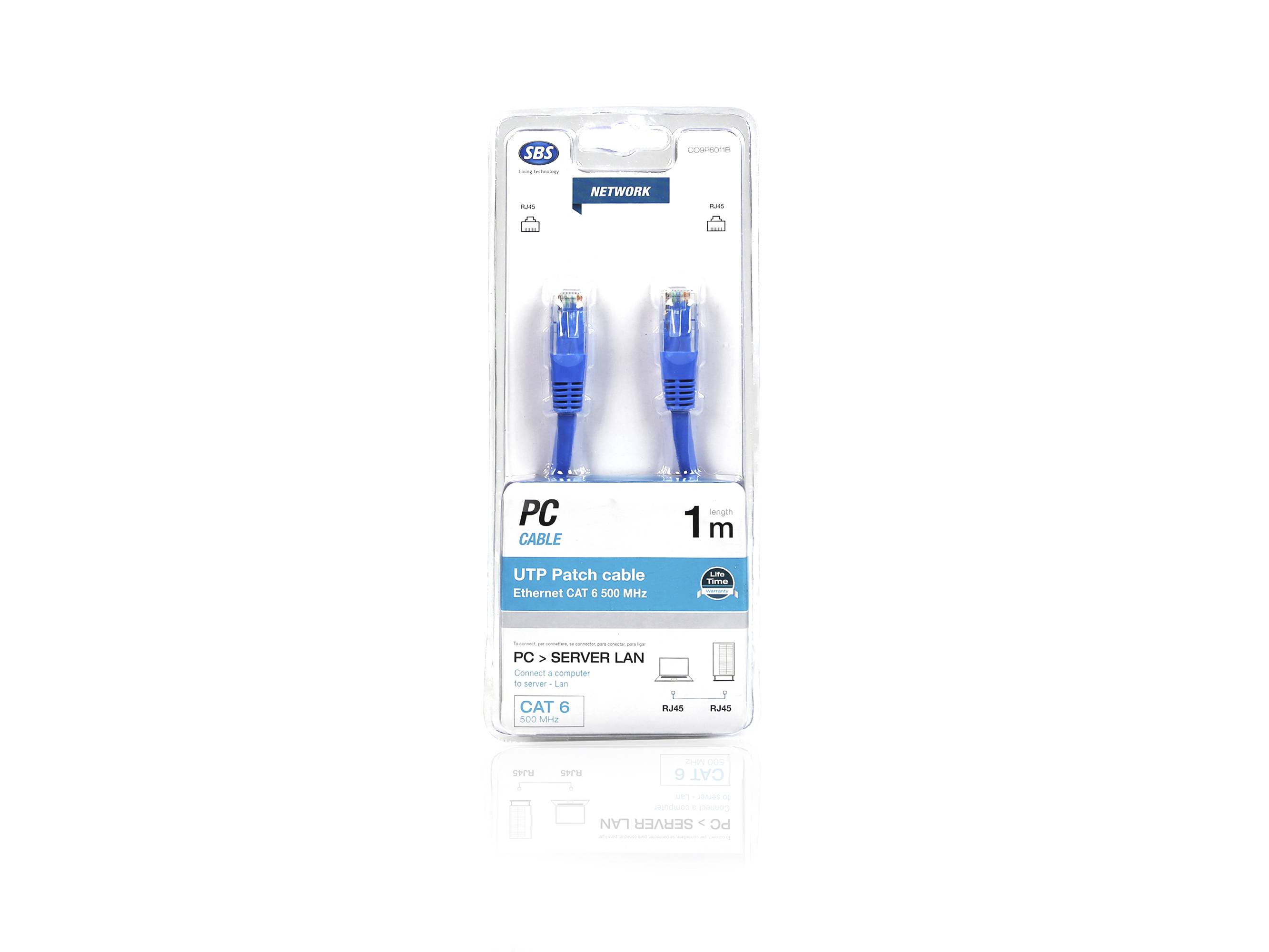 Cavo patch PC cat 6 lunghezza 1 mt-1