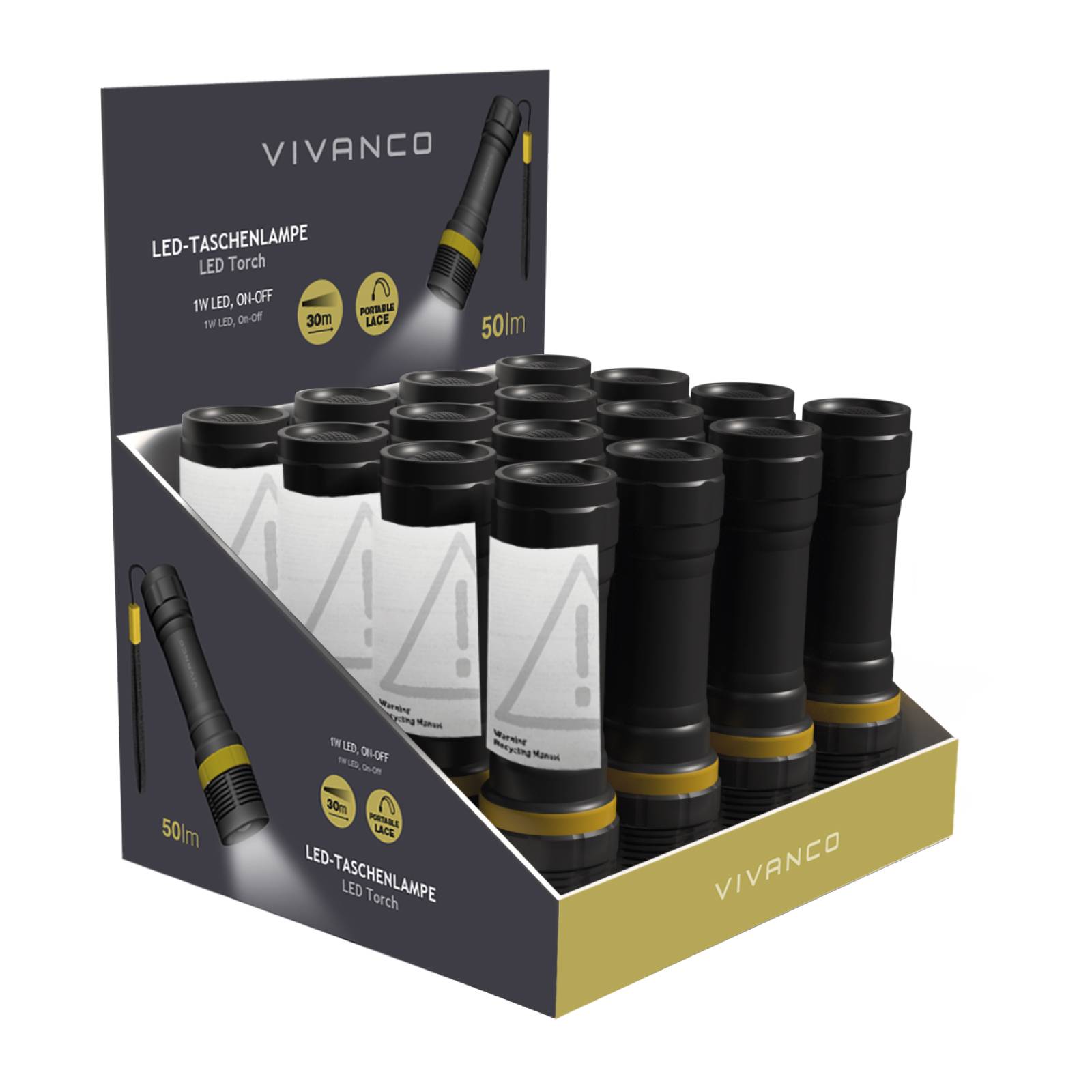 Torcia LED 50 lumen ABS – Pratica e ultra leggera-1