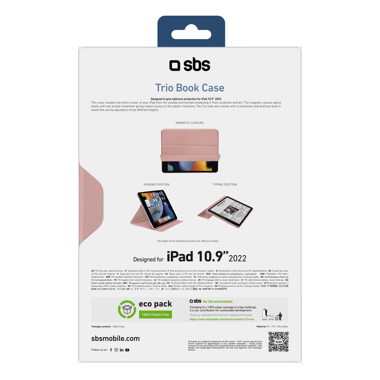 Custodia Book Pro con supporto a leggio per iPad 11/10th Gen-2