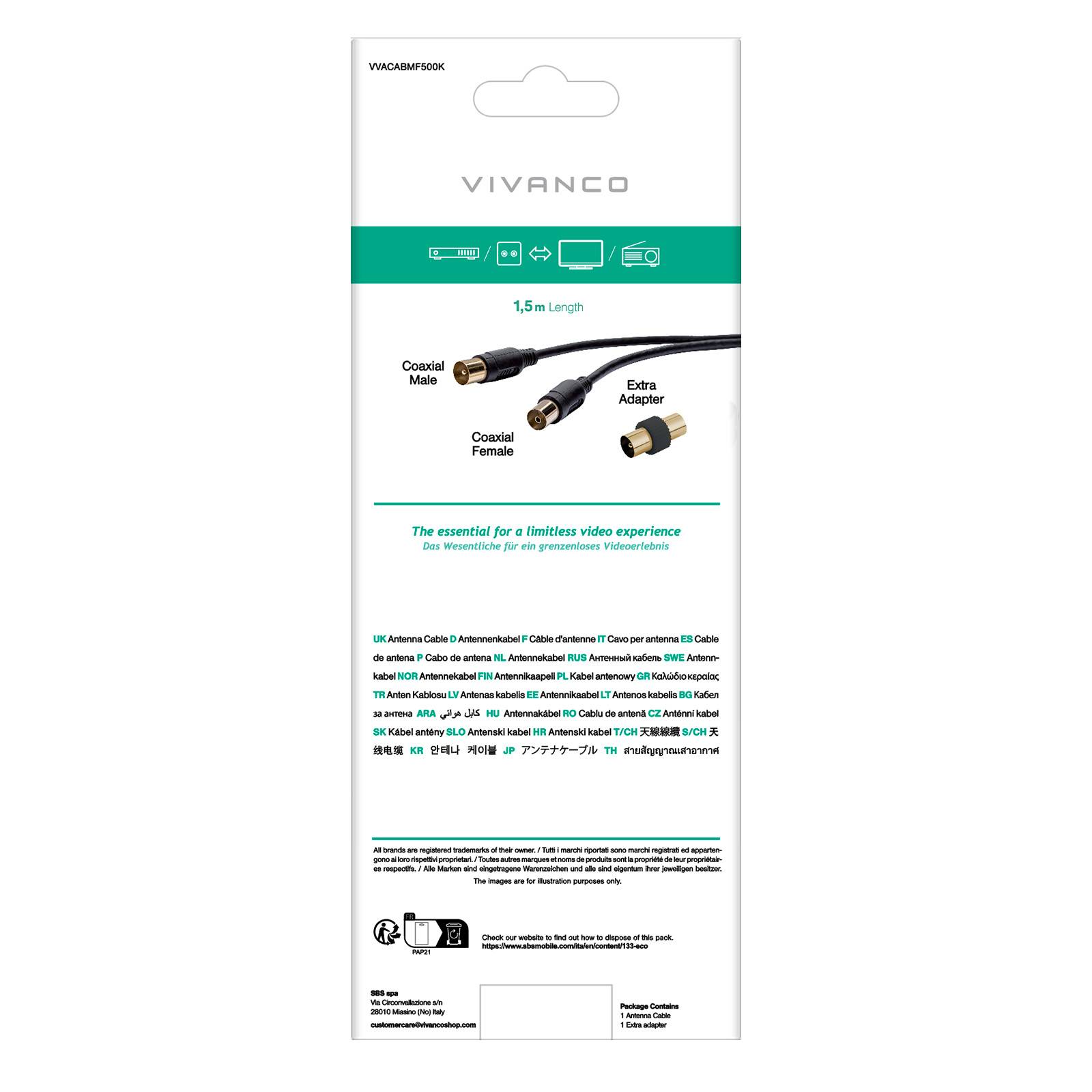 Cavo antenna maschio/femmina + schermatura 90dB-2