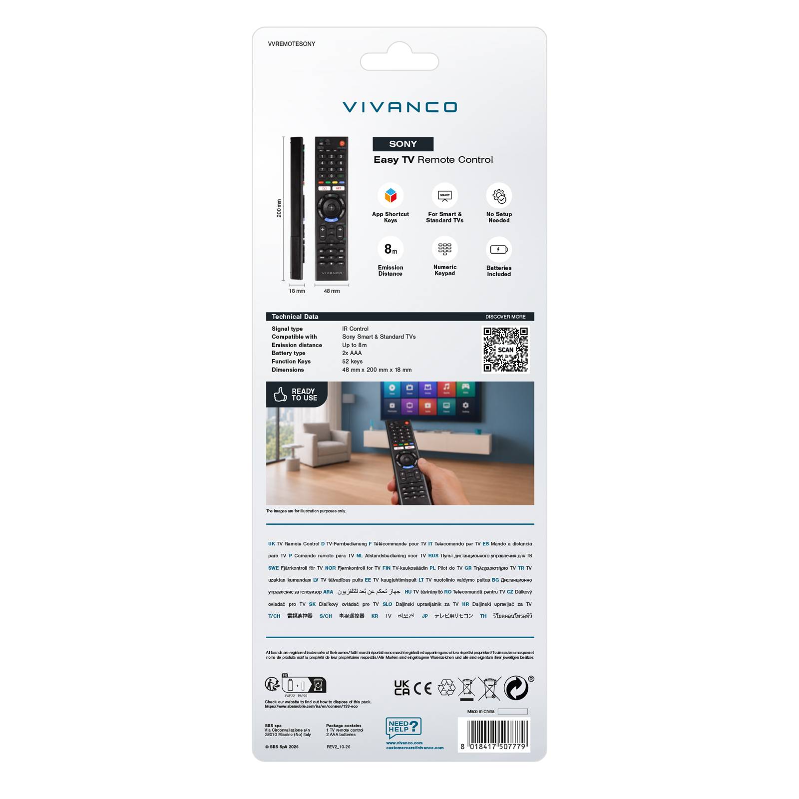 Telecomando per TV Sony-2