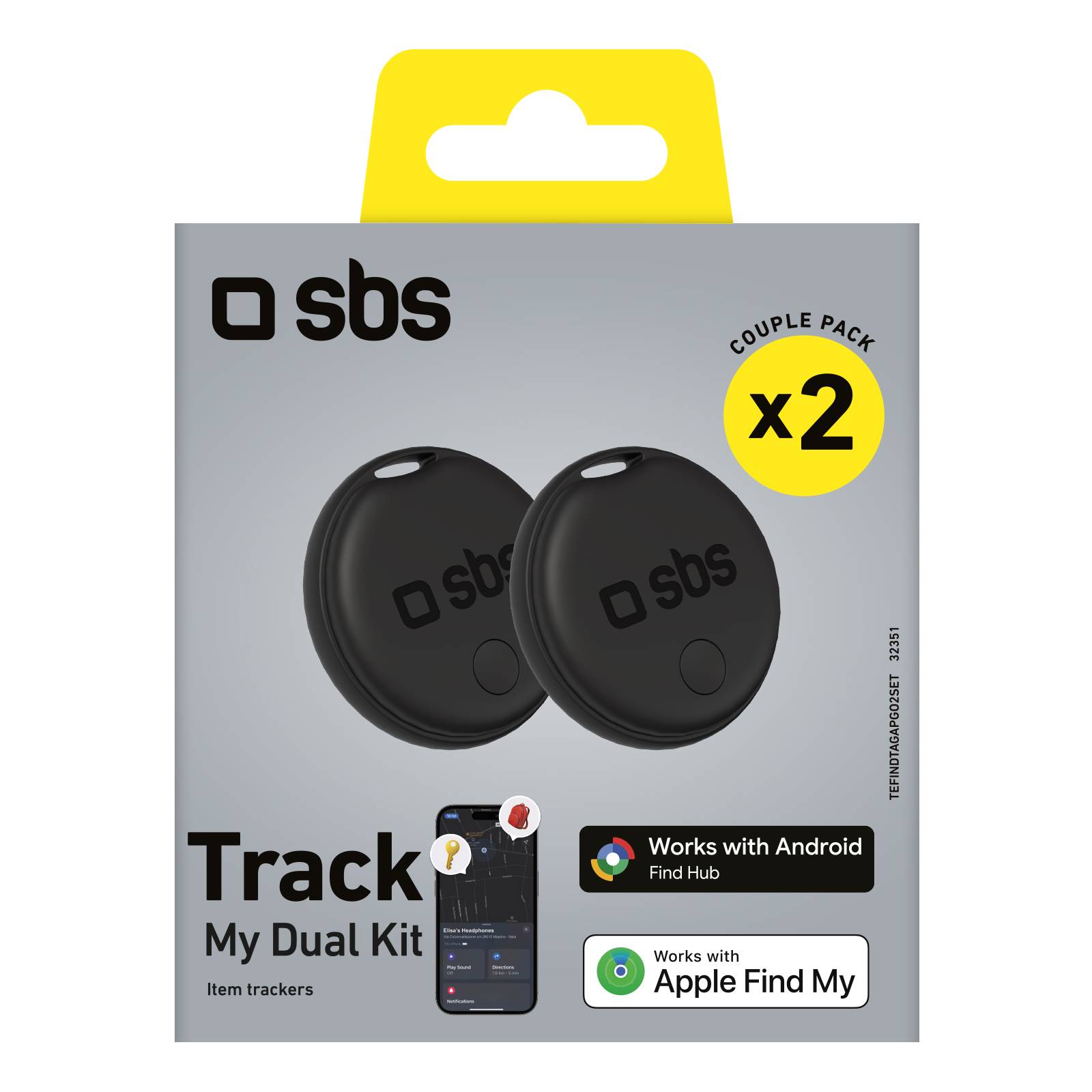 Track My Dual, set 2 localizzatori Apple Find My e Google Find Hub-1