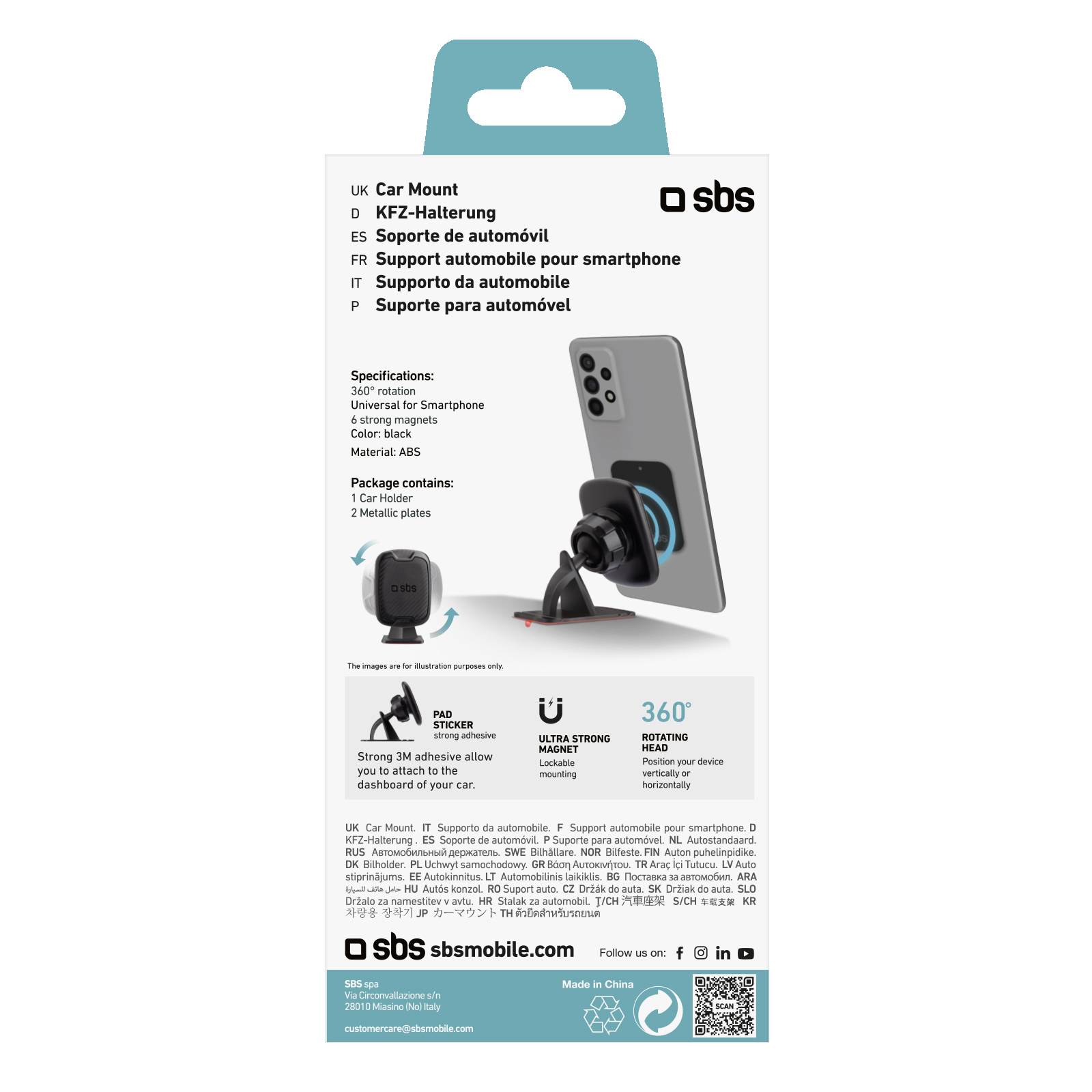 Colorado - Supporto auto magnetico per telefono con base adesiva-2