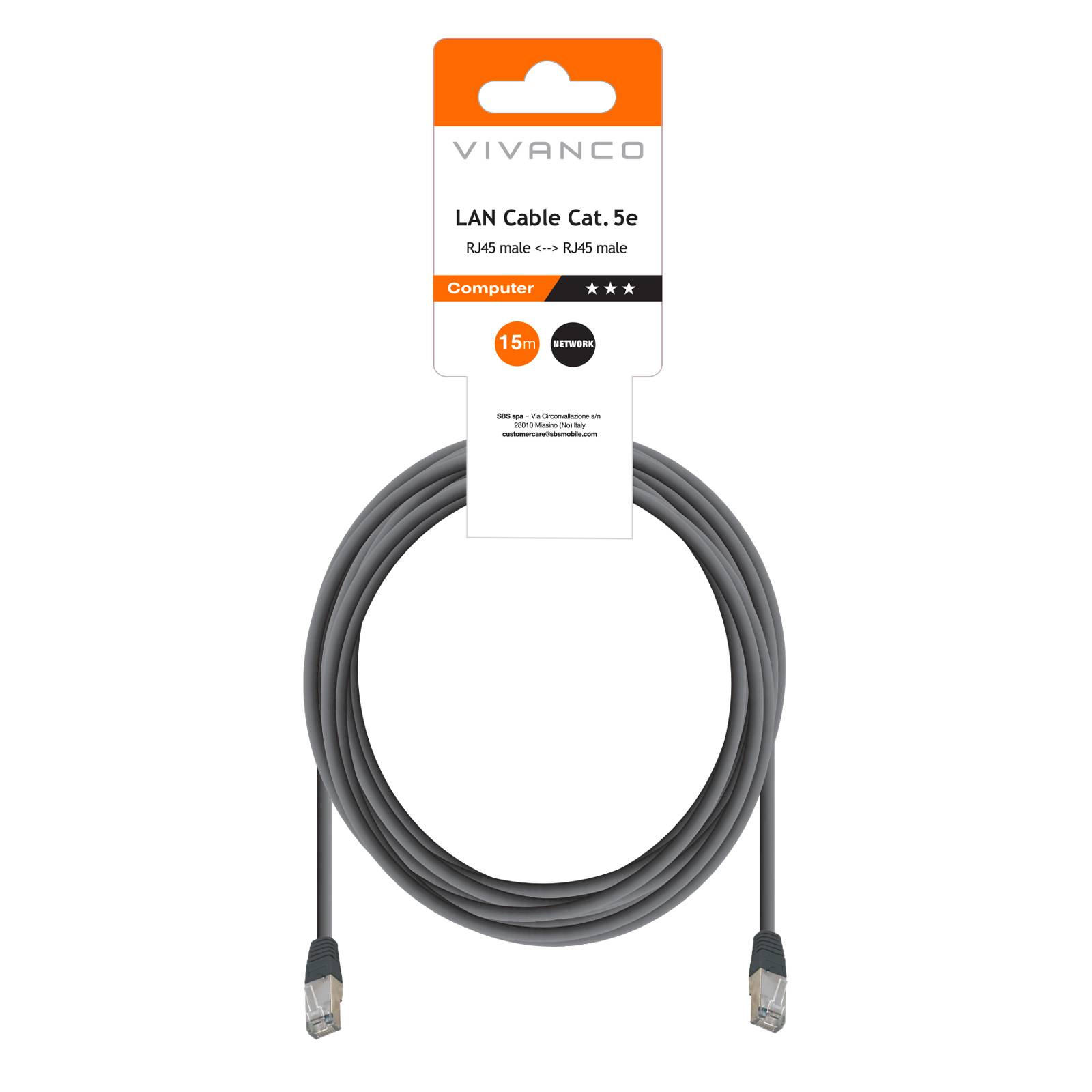 Cavo di rete per PC UTP cat 5e colore bianco, connettori RJ45, colore bianco, lungo 10 m-1