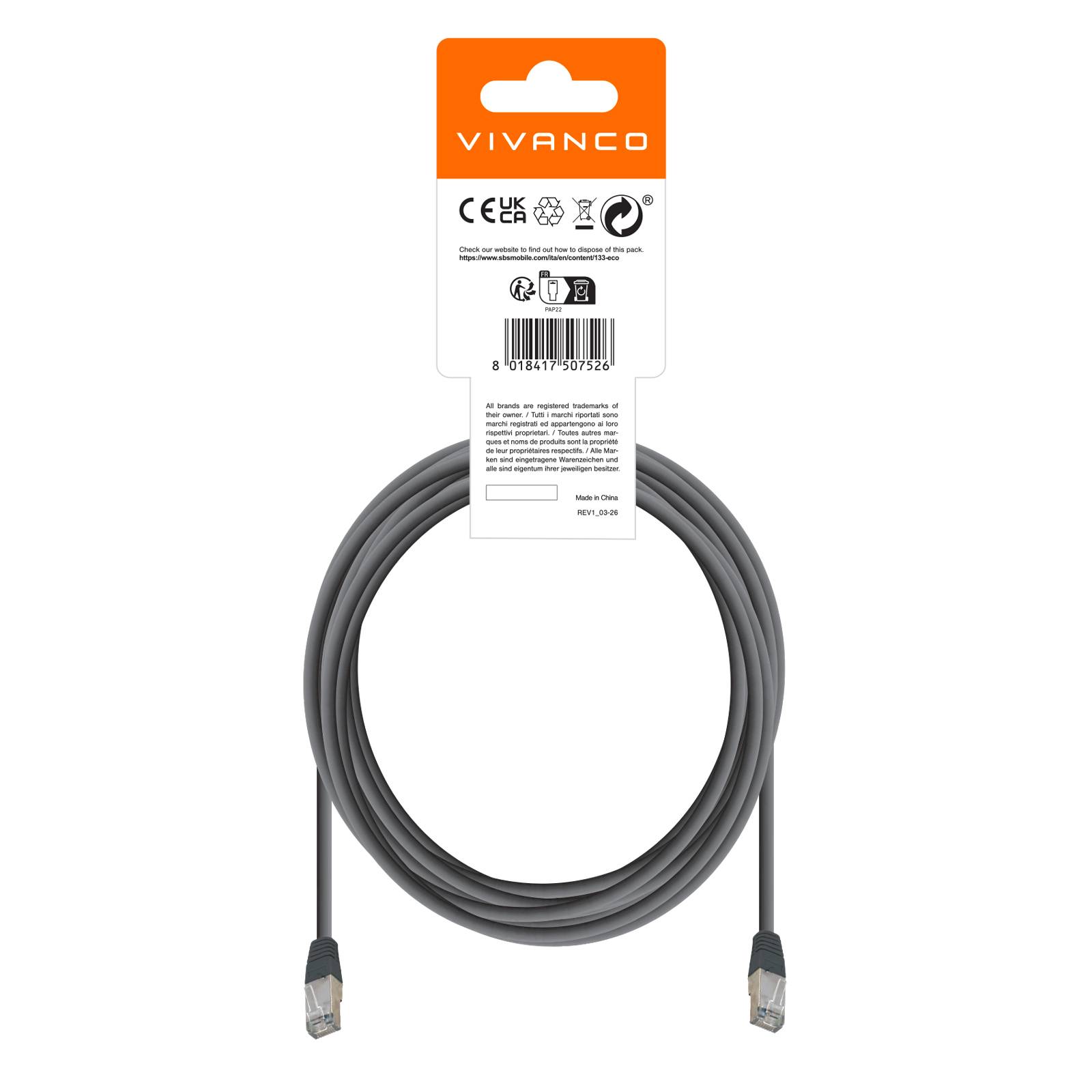 Cavo di rete per PC UTP cat 5e colore bianco, connettori RJ45, colore bianco, lungo 10 m-2