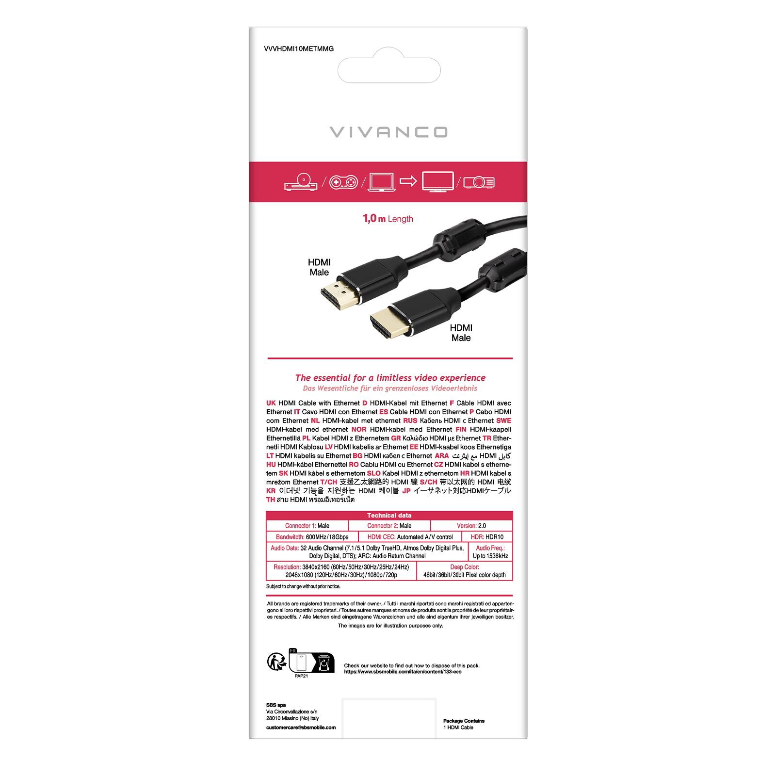 Cavo HDMI 2.0 placcato oro-2