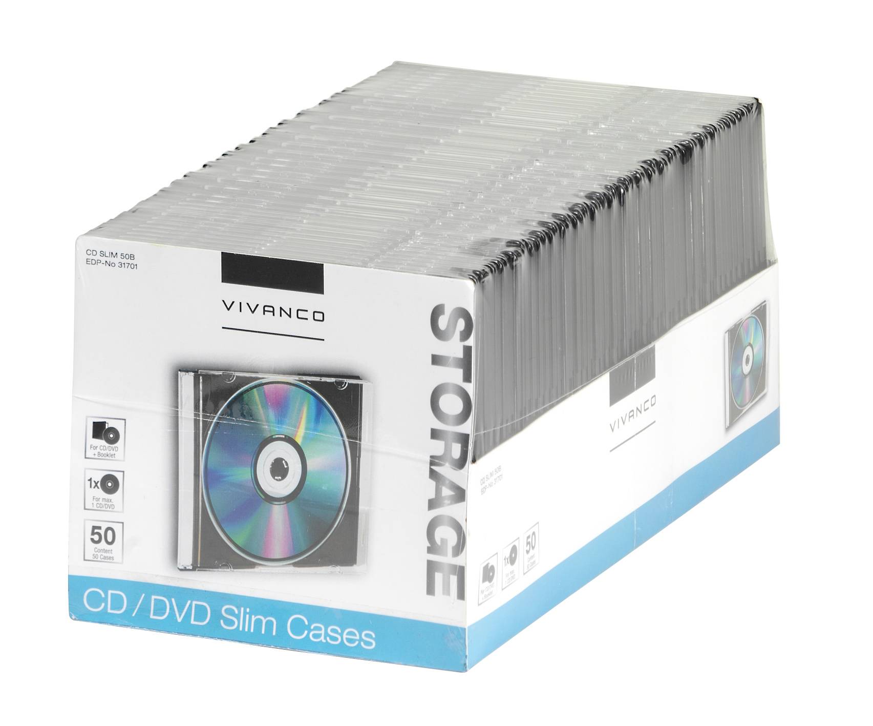 50 custodie sottili per CD/DVD-1