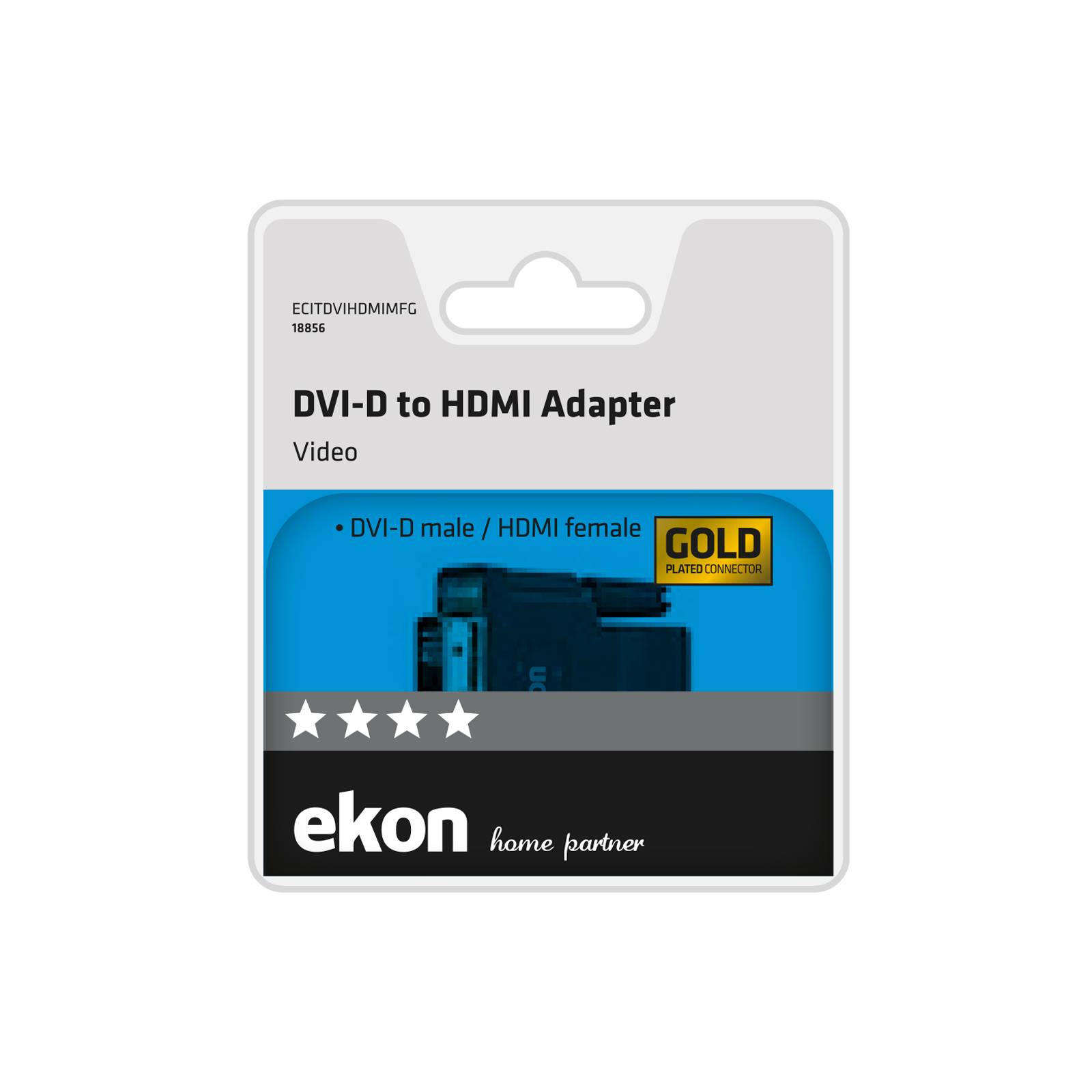 Adattatore DVI-D/HDMI connettori dorati-1