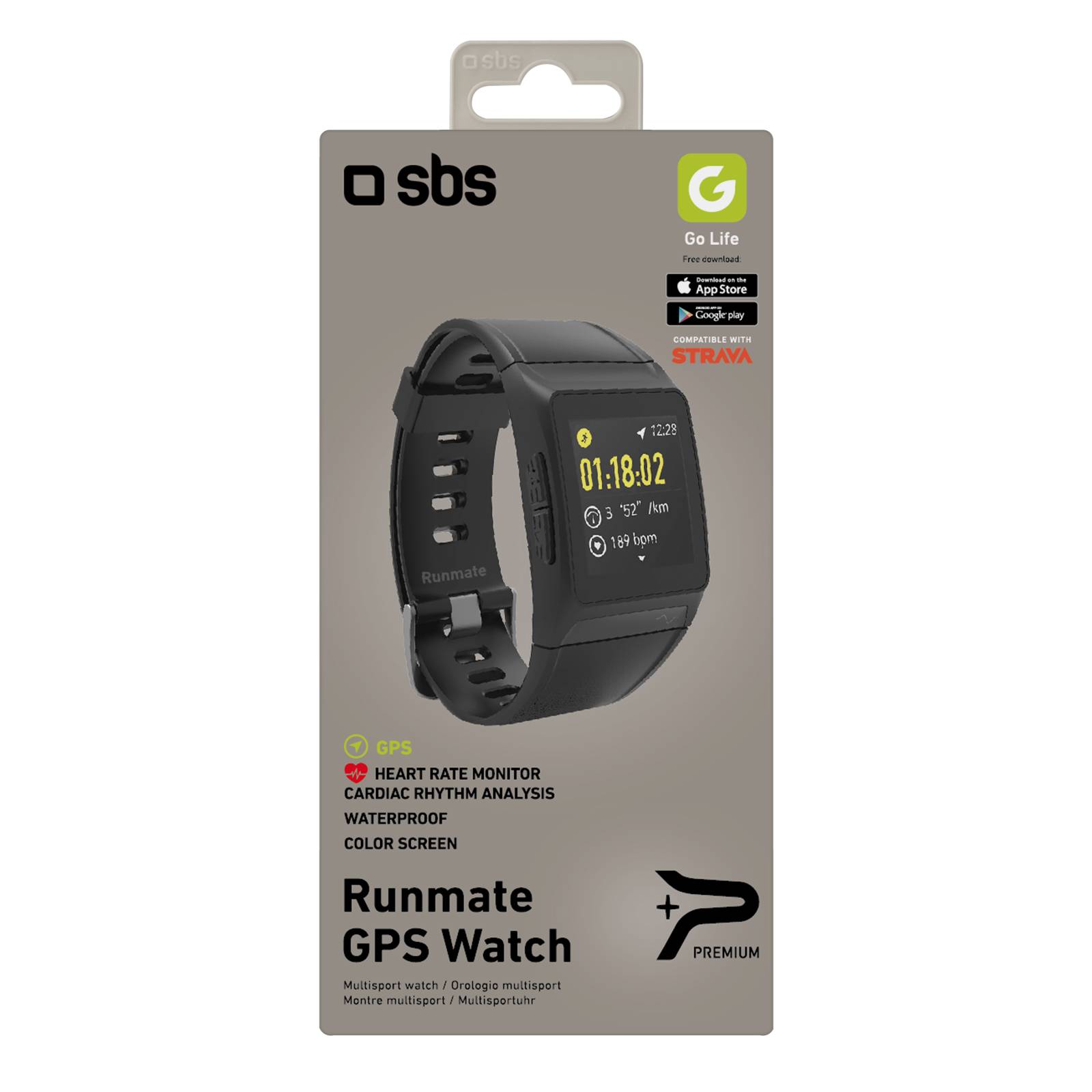 Runmate GPS Watch braccialetto sportivo impermeabile con GPS integrato, display touch, monitoraggio della frequenza-1