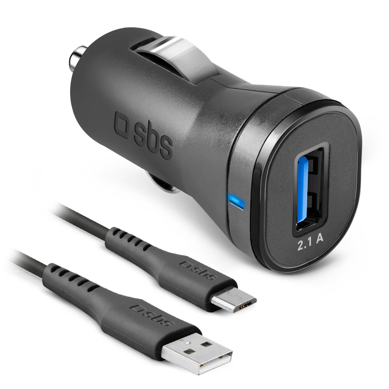 Kit mini caricatore auto 10 Watt - Ricarica rapida e cavo USB-Micro-USB incluso-0