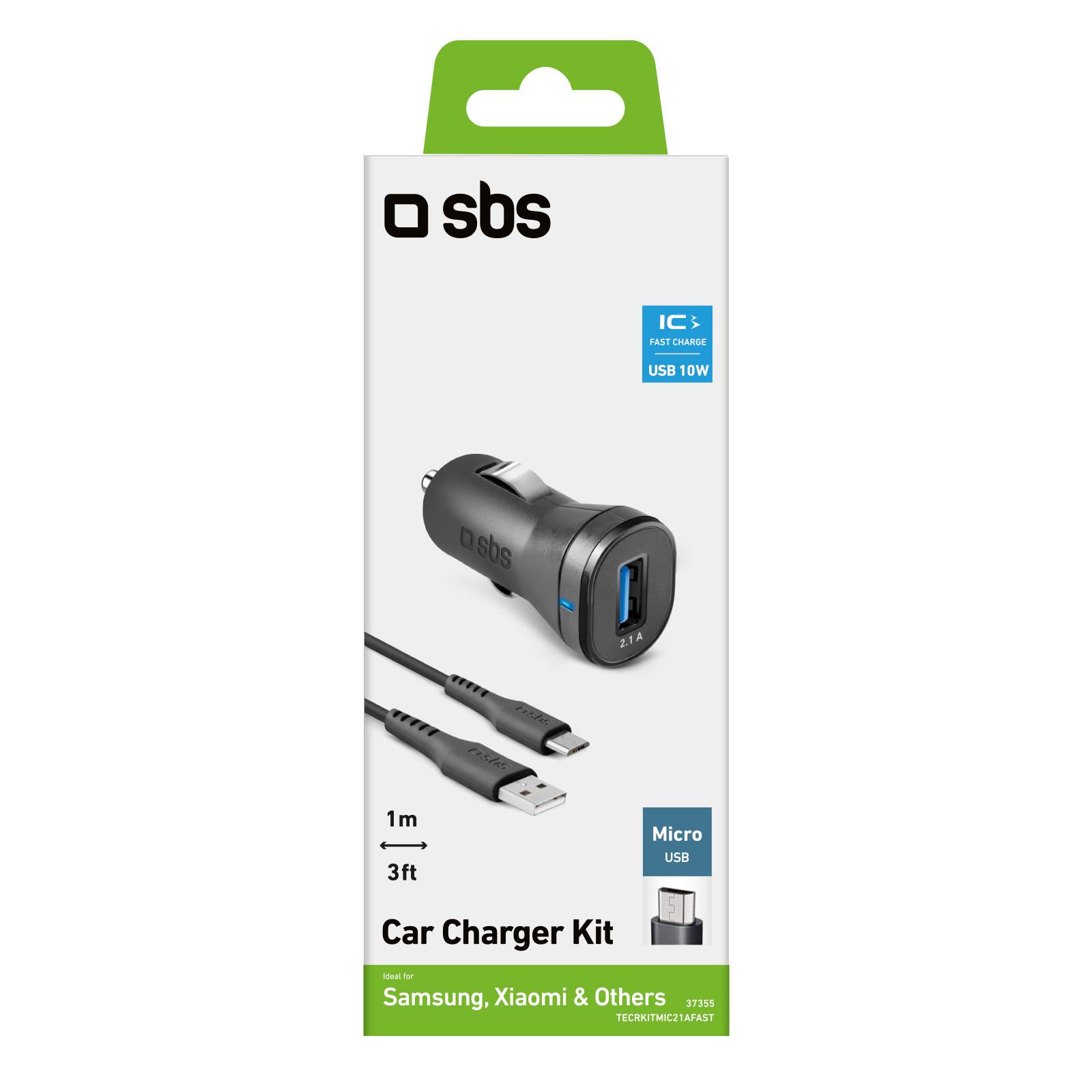 Kit mini caricatore auto 10 Watt - Ricarica rapida e cavo USB-Micro-USB incluso-1