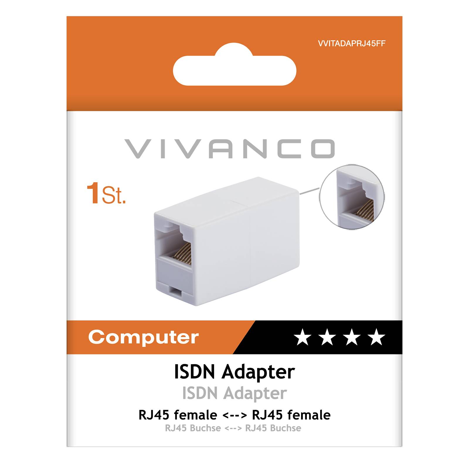Adattatore ISDN estendi facilmente la connessione ISDN con doppia presa RJ45-1
