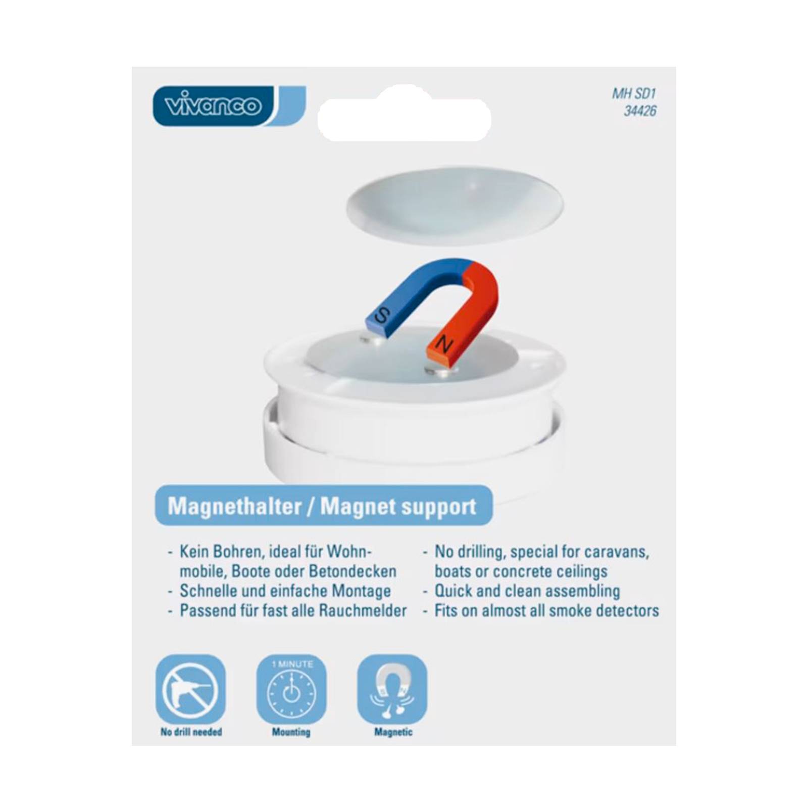 Supporto magnetico per rilevatori di fumo-1