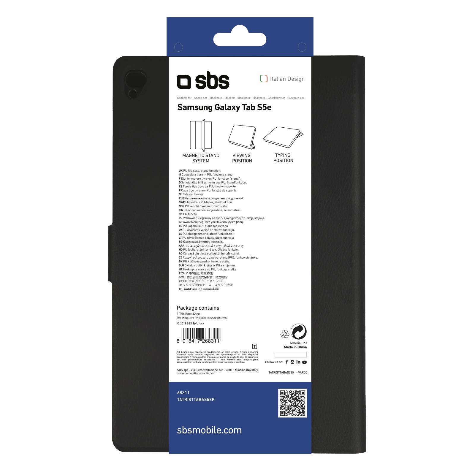 Custodia a libro Trio per Samsung Galaxy Tab S5e-2