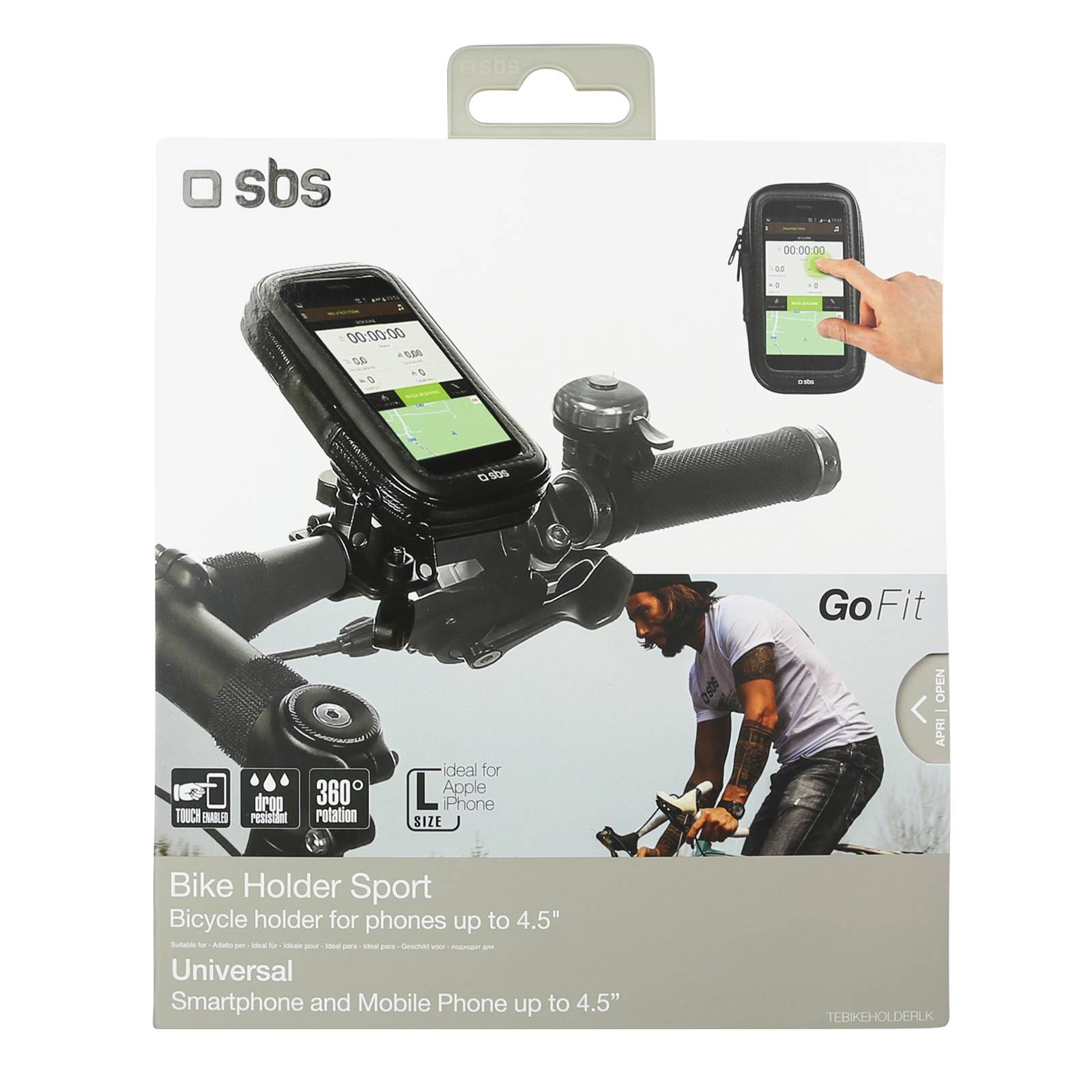 Supporto da bici per smartphone fino a 4,5"-1