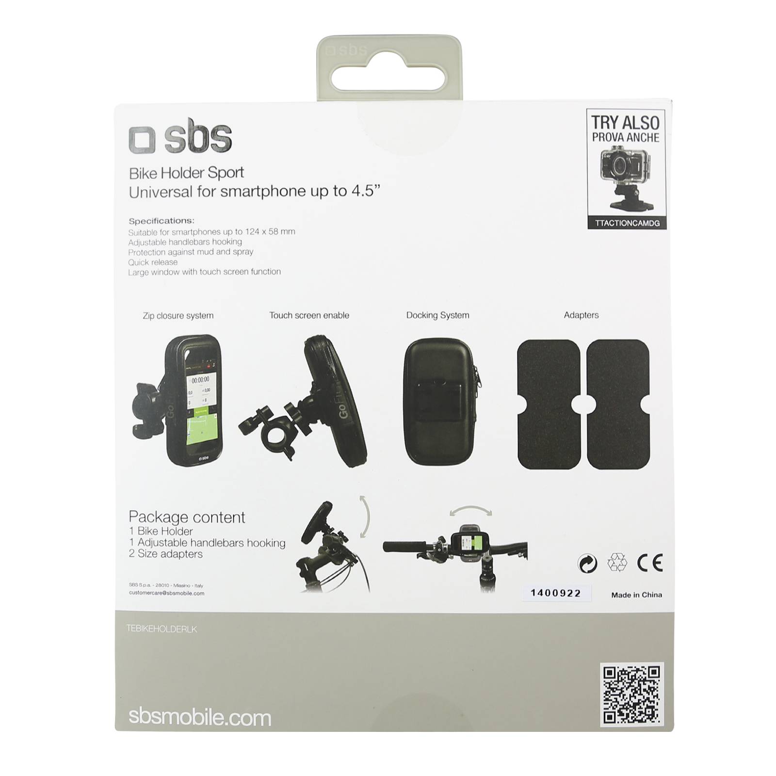 Supporto da bici per smartphone fino a 4,5"-2
