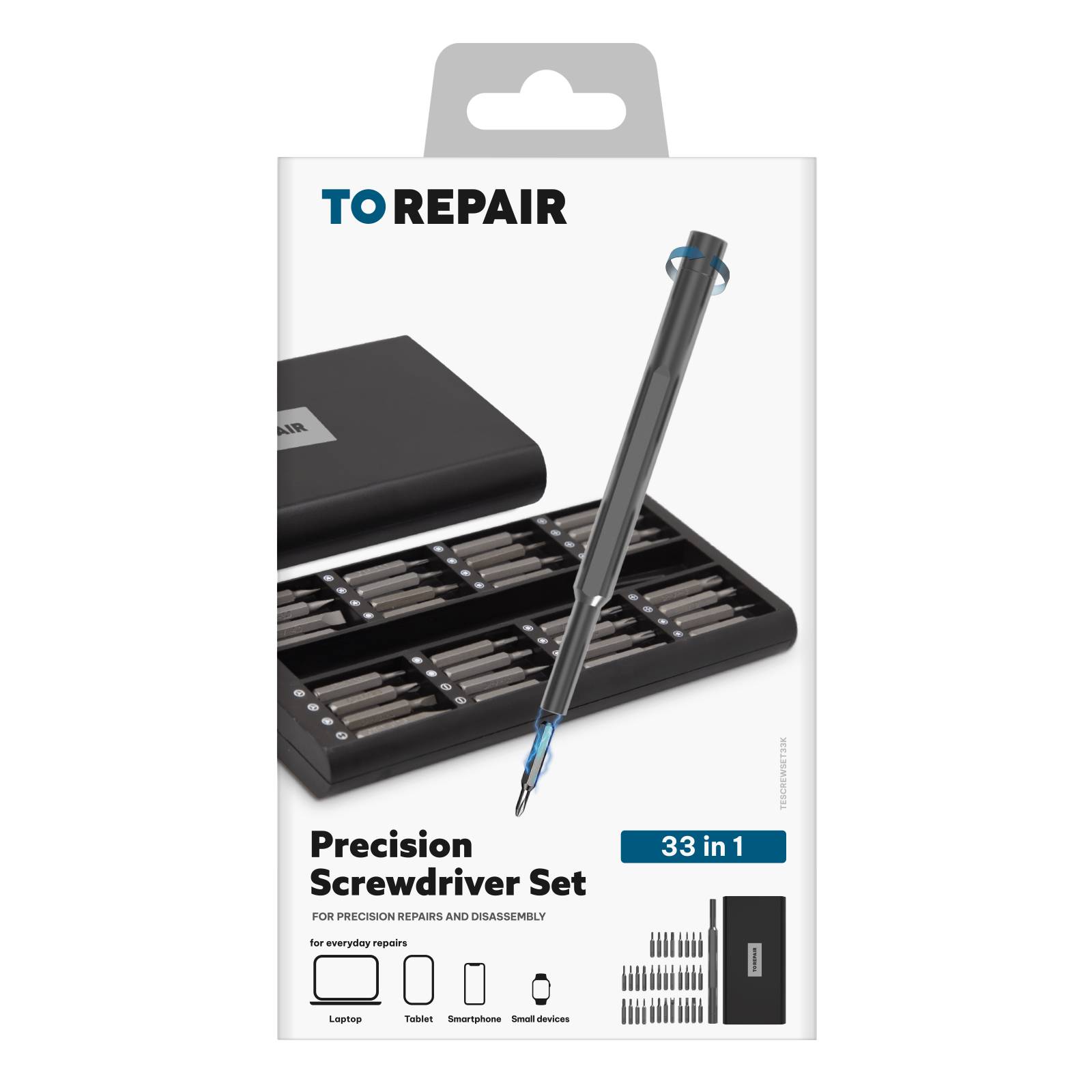 Set Cacciavite di precisione 33 in 1 con impugnatura in alluminio-1