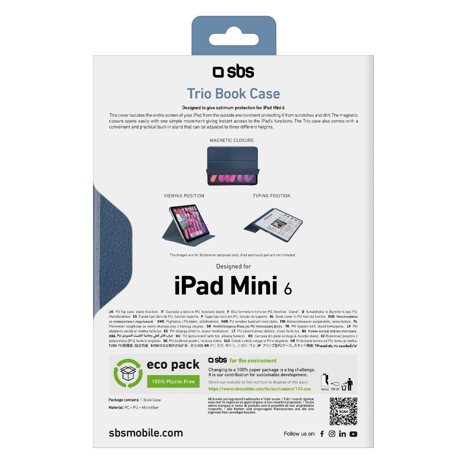 Custodia Book Pro con supporto a leggio per iPad Mini 6/Mini 7-2