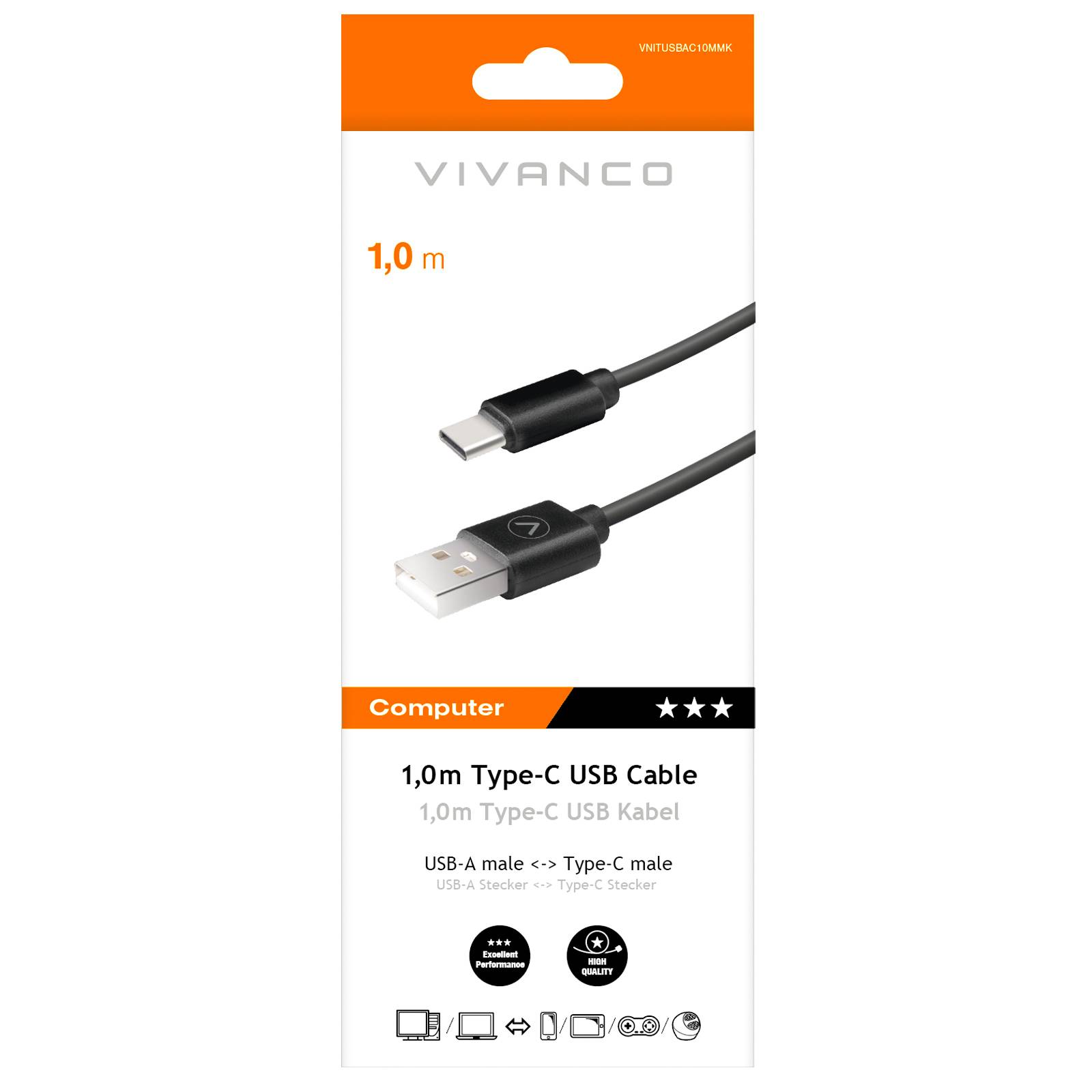 Cavo USB-A/USB-C connessione affidabile per ogni dispositivo.-1