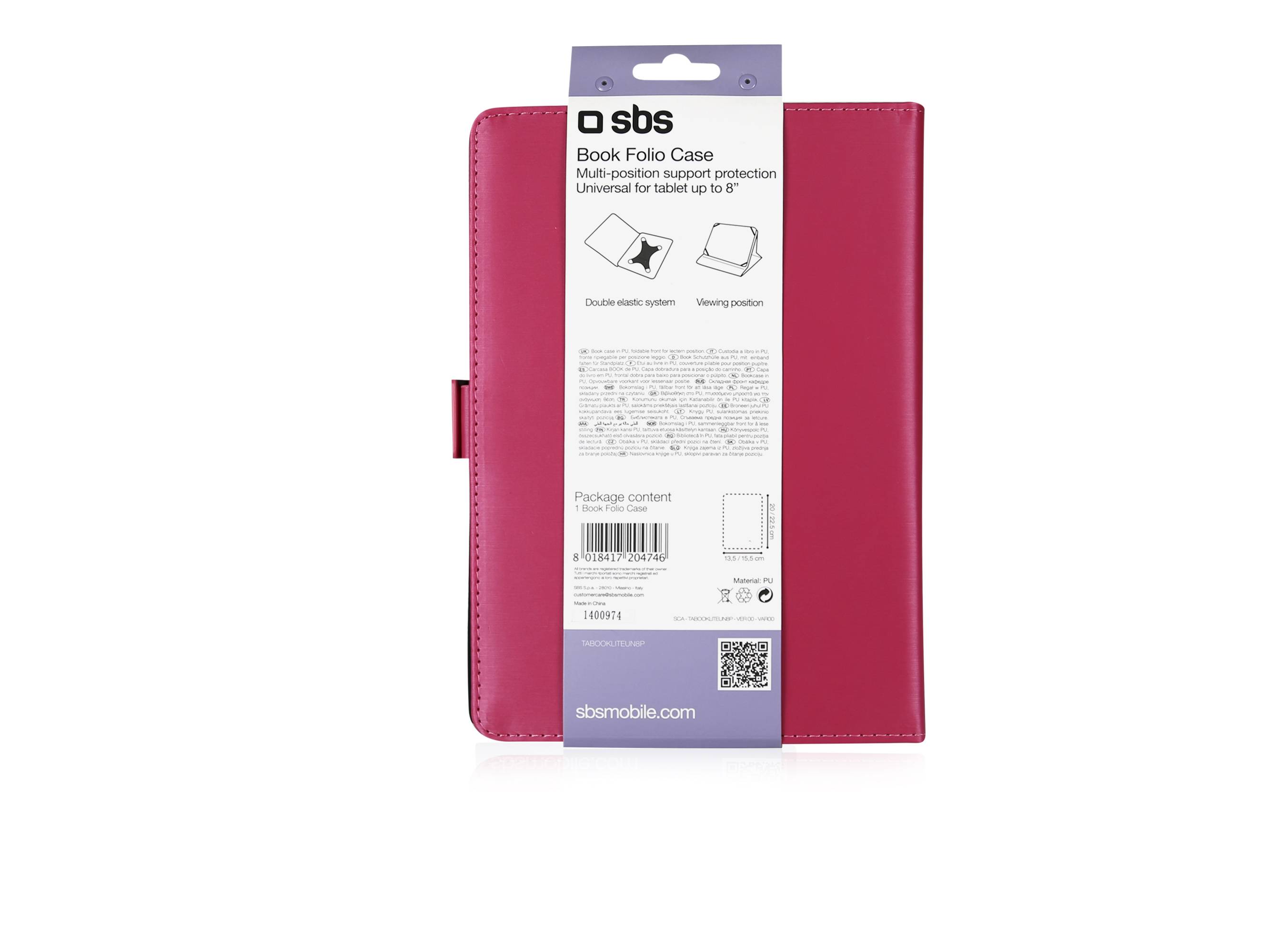 Custodia a libro universale Book Lite per tablet fino a 8''-2