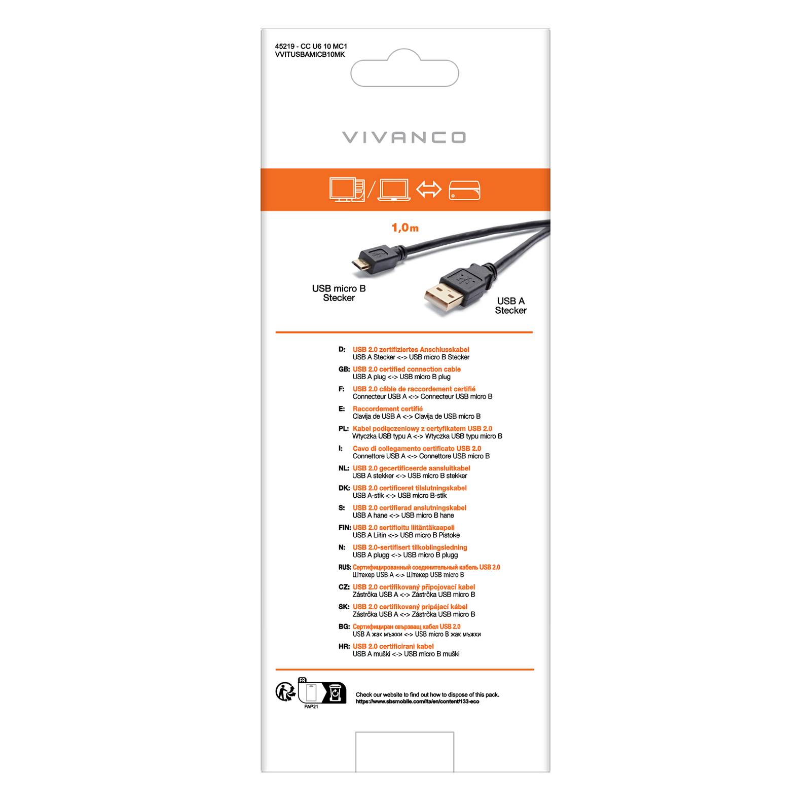 Cavo con USB Tipo A maschio e micro-USB maschio-2