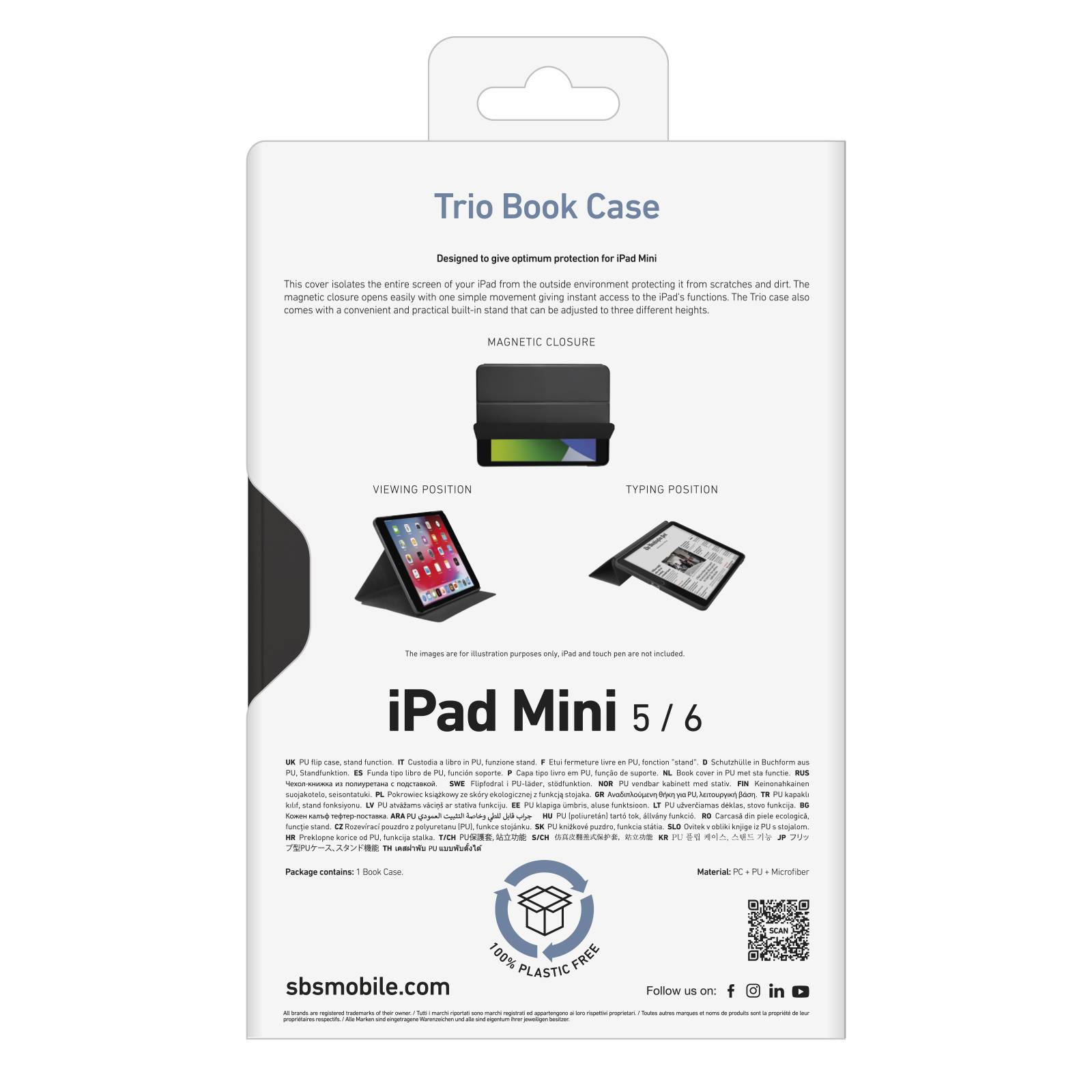 Custodia Book Pro con supporto a leggio per iPad Mini 6/Mini 7-2