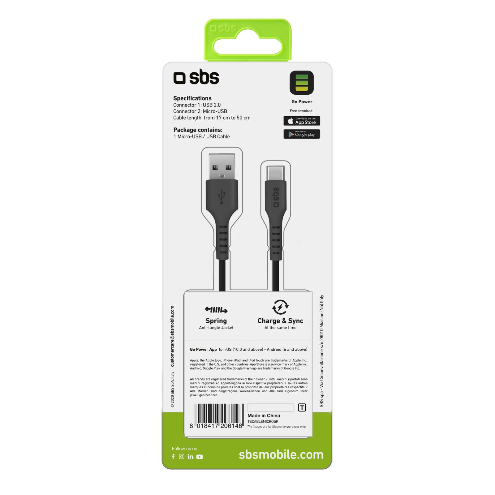 Cavo dati e ricarica Micro USB spiralato-2