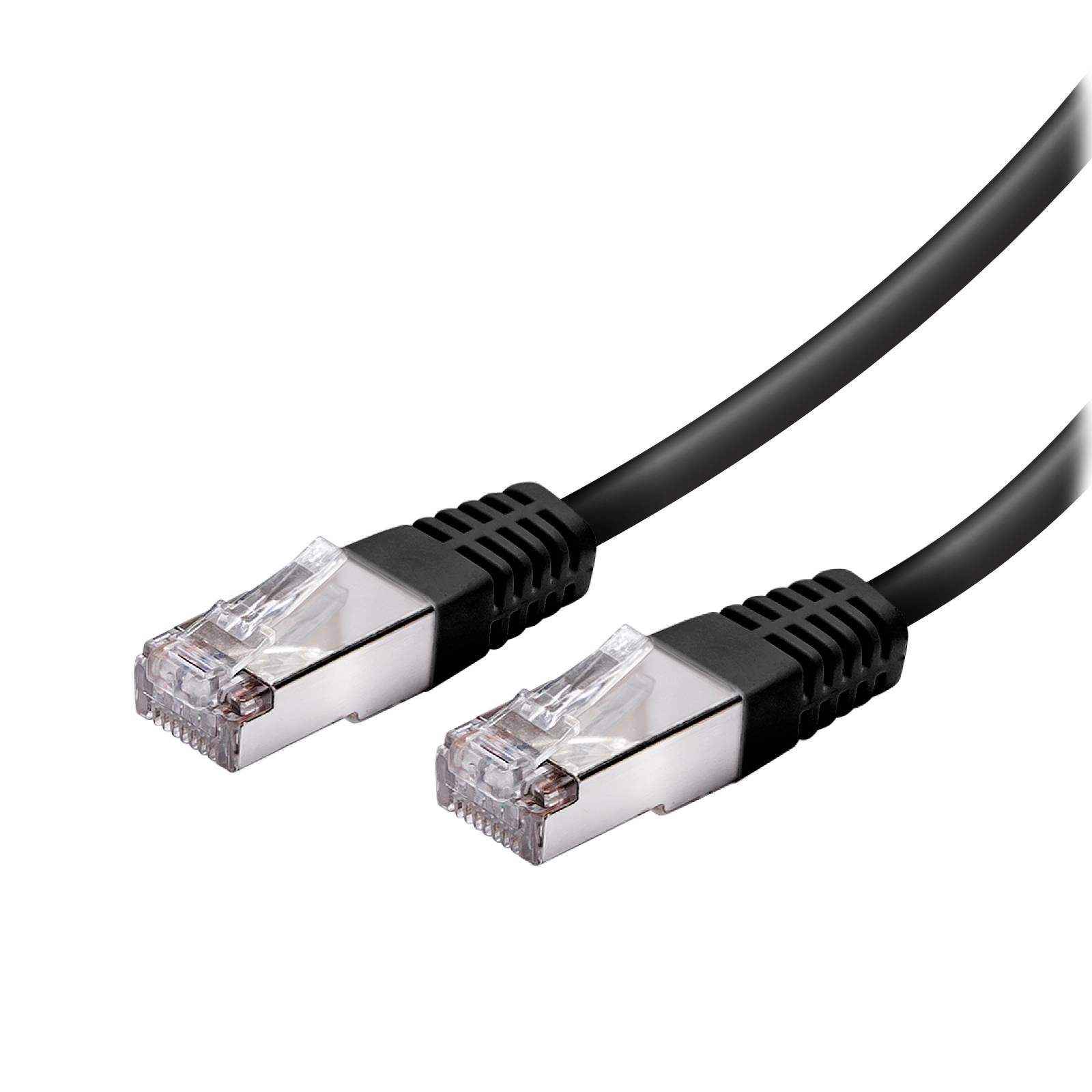 Cavo di rete per PC UTP, cat 6, connettori RJ45, colore nero, lungo 3 m-0