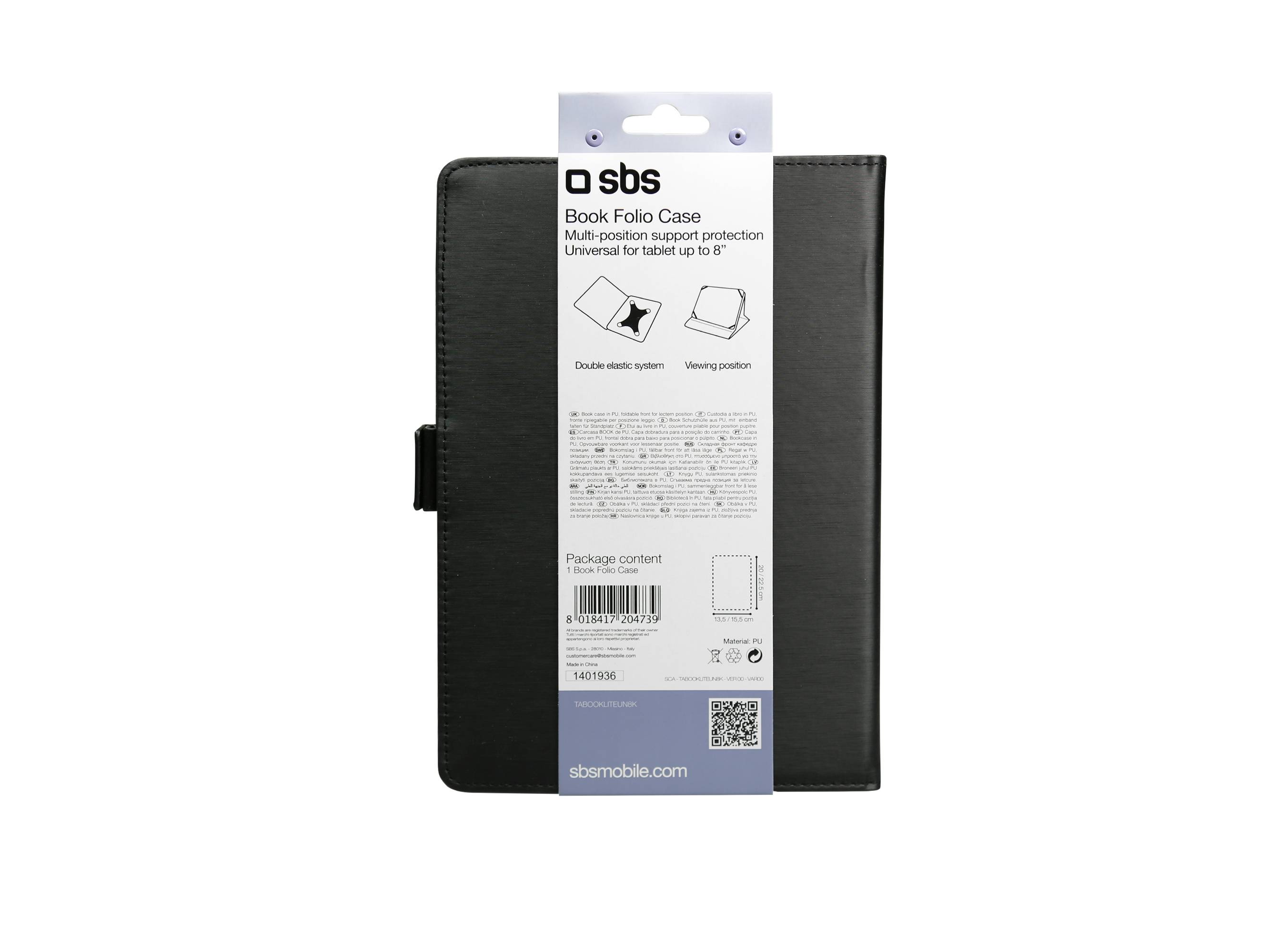 Custodia a libro universale Book Lite per tablet fino a 8''-2