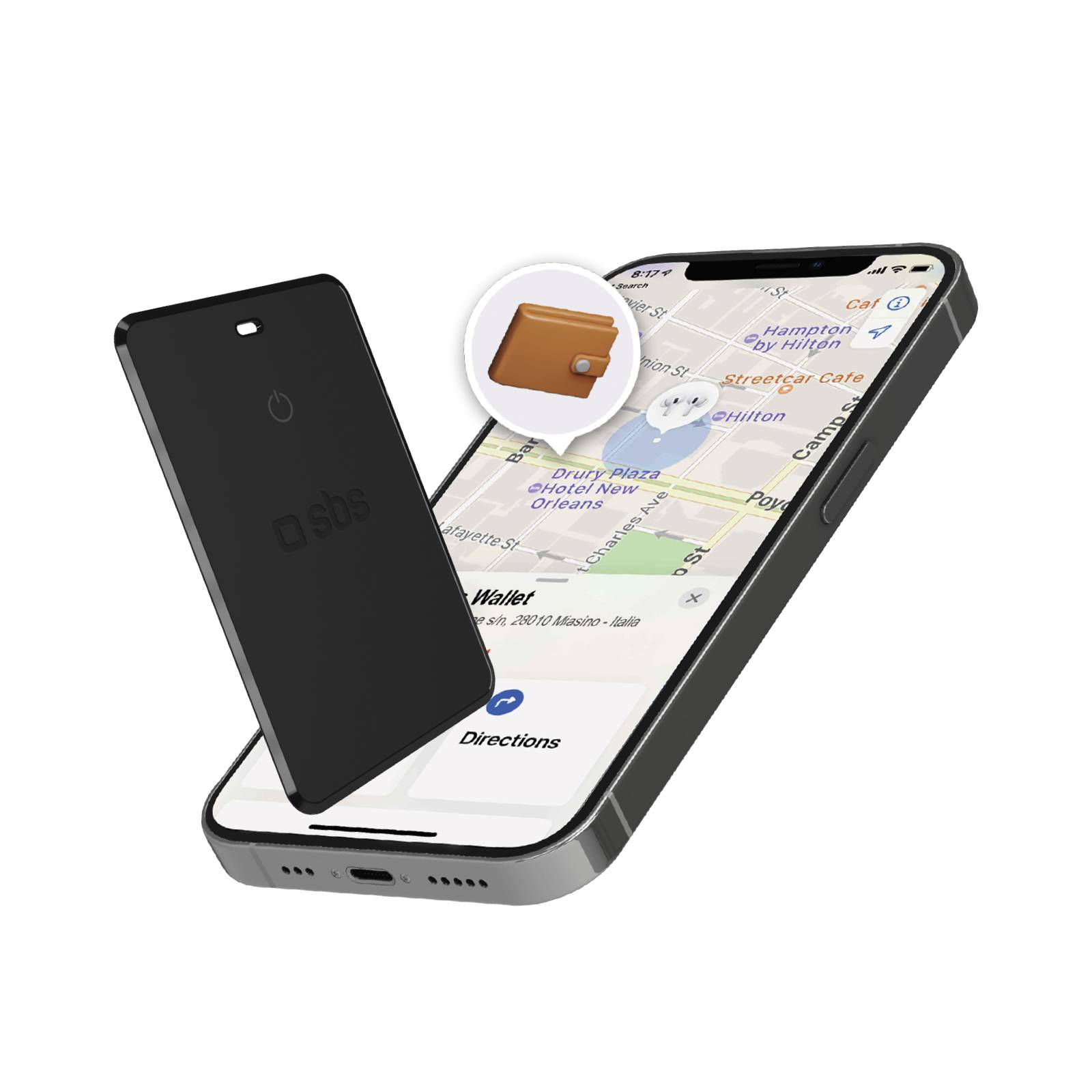 Localizzatore ultra slim compatibile con Apple Find My e Google Find Hub-0