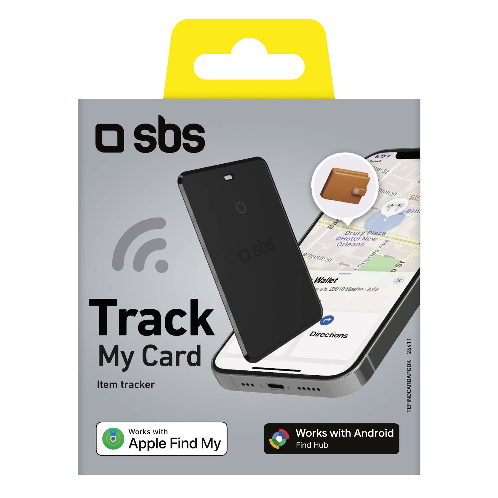 Localizzatore ultra slim compatibile con Apple Find My e Google Find Hub-1